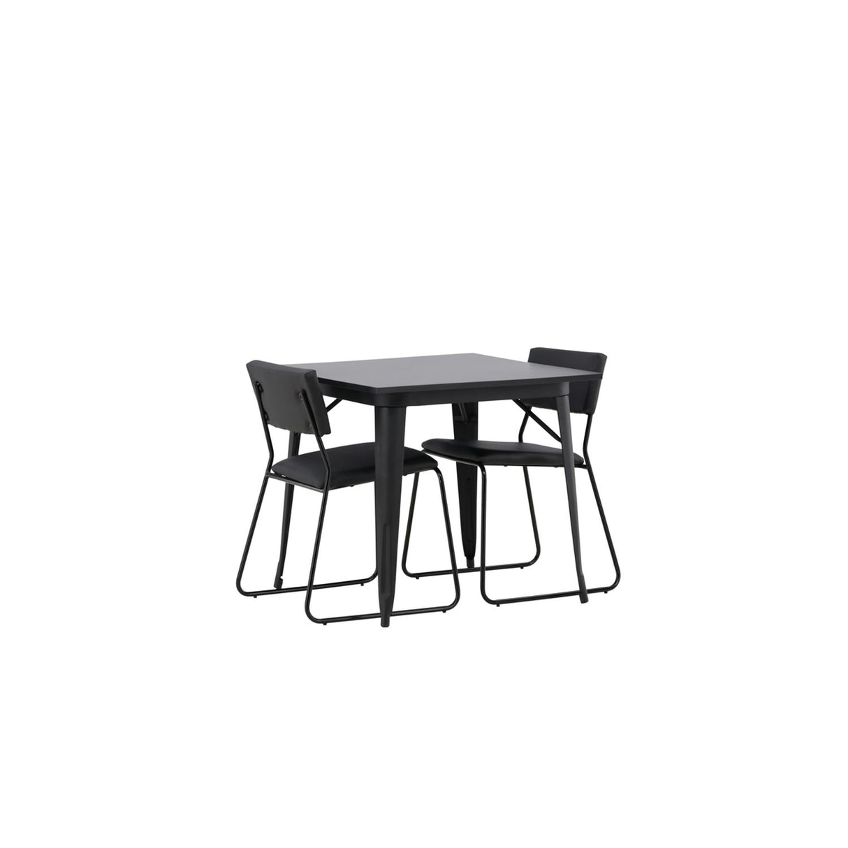 Tempe, Kenth Rektangulär matgrupp Svart, Svart, 80 x 80