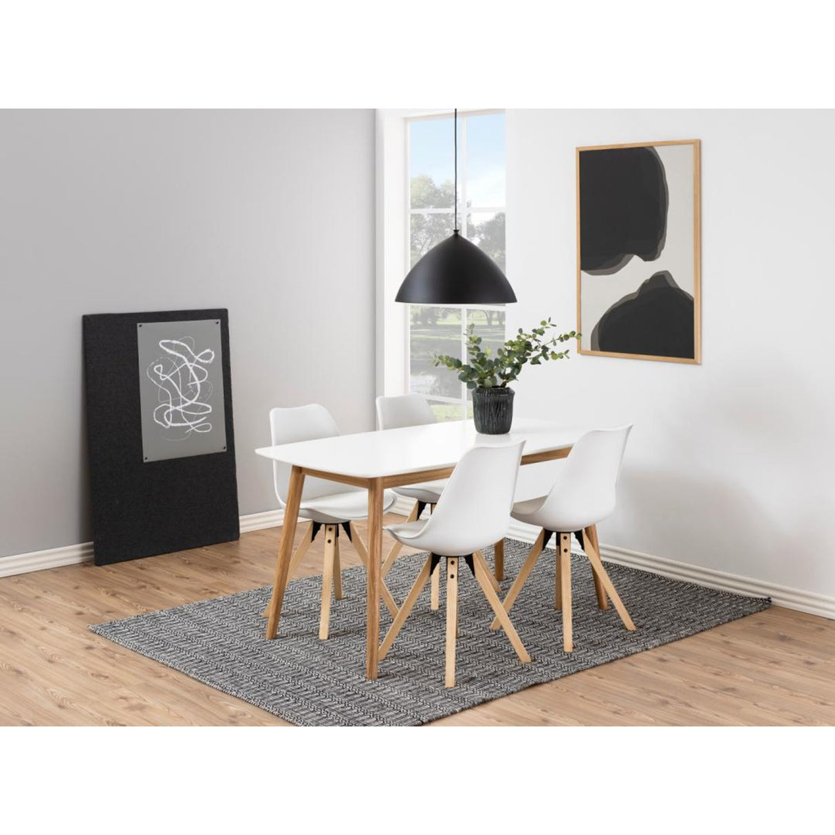 Lillesand Matbord 150x80 cm Vit/Ek