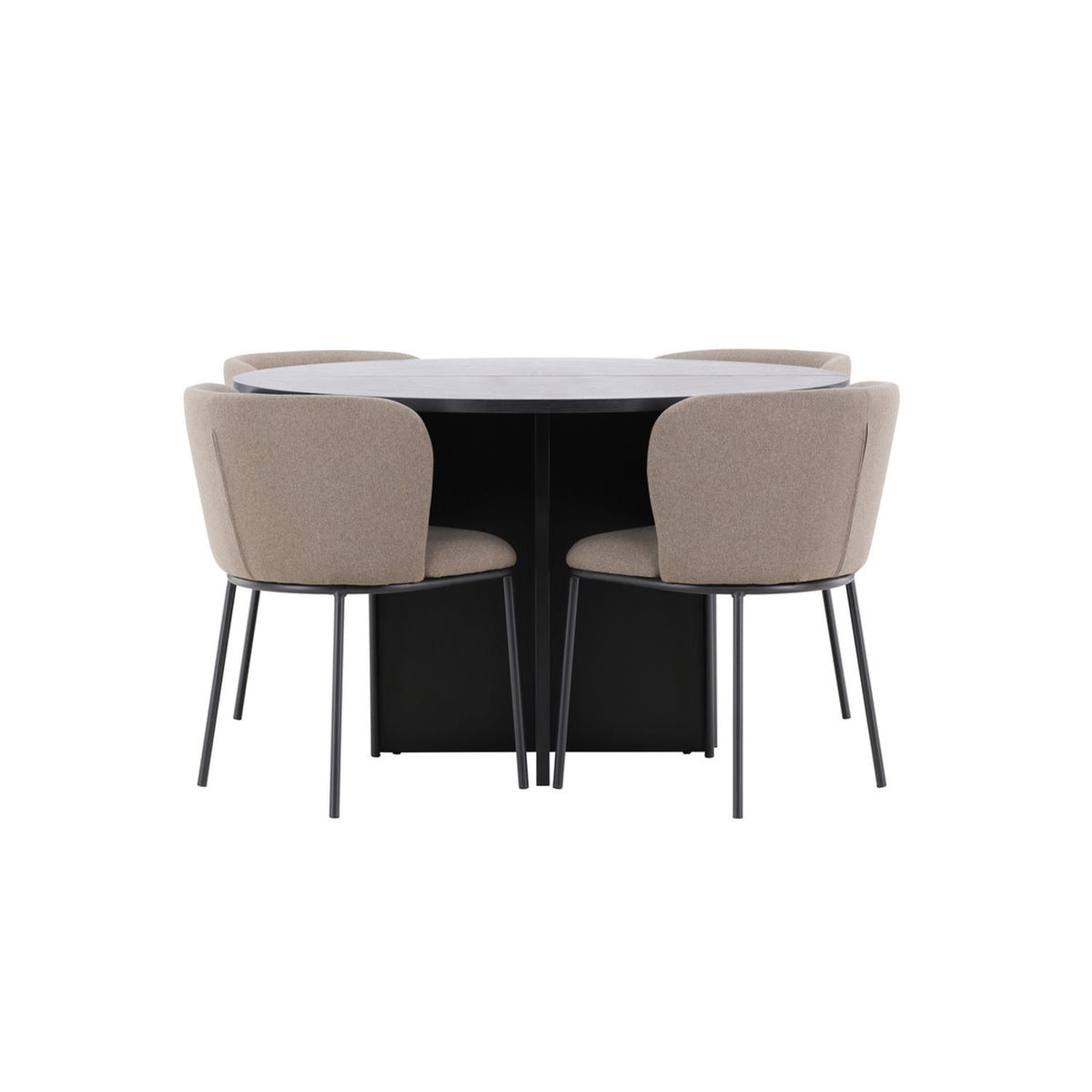Strada, Edina Oval matgrupp Svart,Brun, Svart, ⌀120