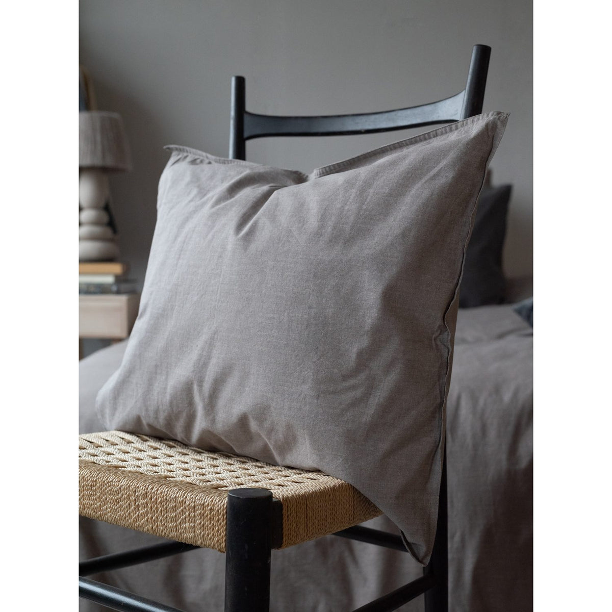 2-Dels Set Washed Påslakanset Enkelsäng Brun