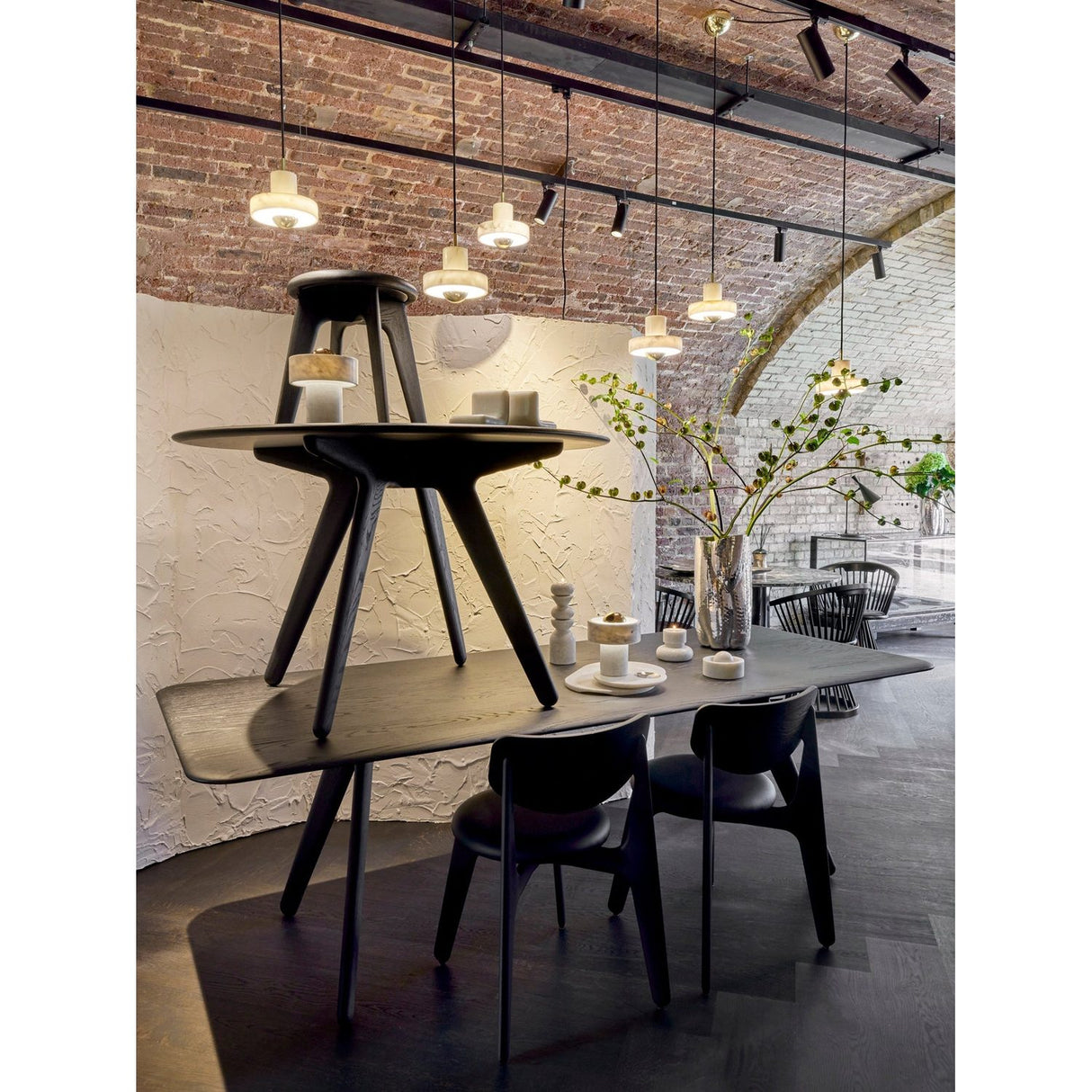 Slab Rund Bord Black, 120 cm
