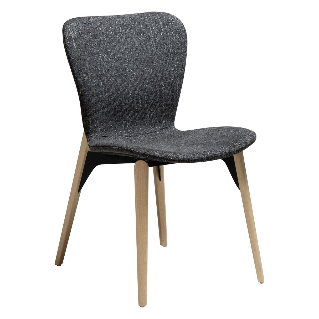 Paragon Stol Raven Black bouclé, Light Oak