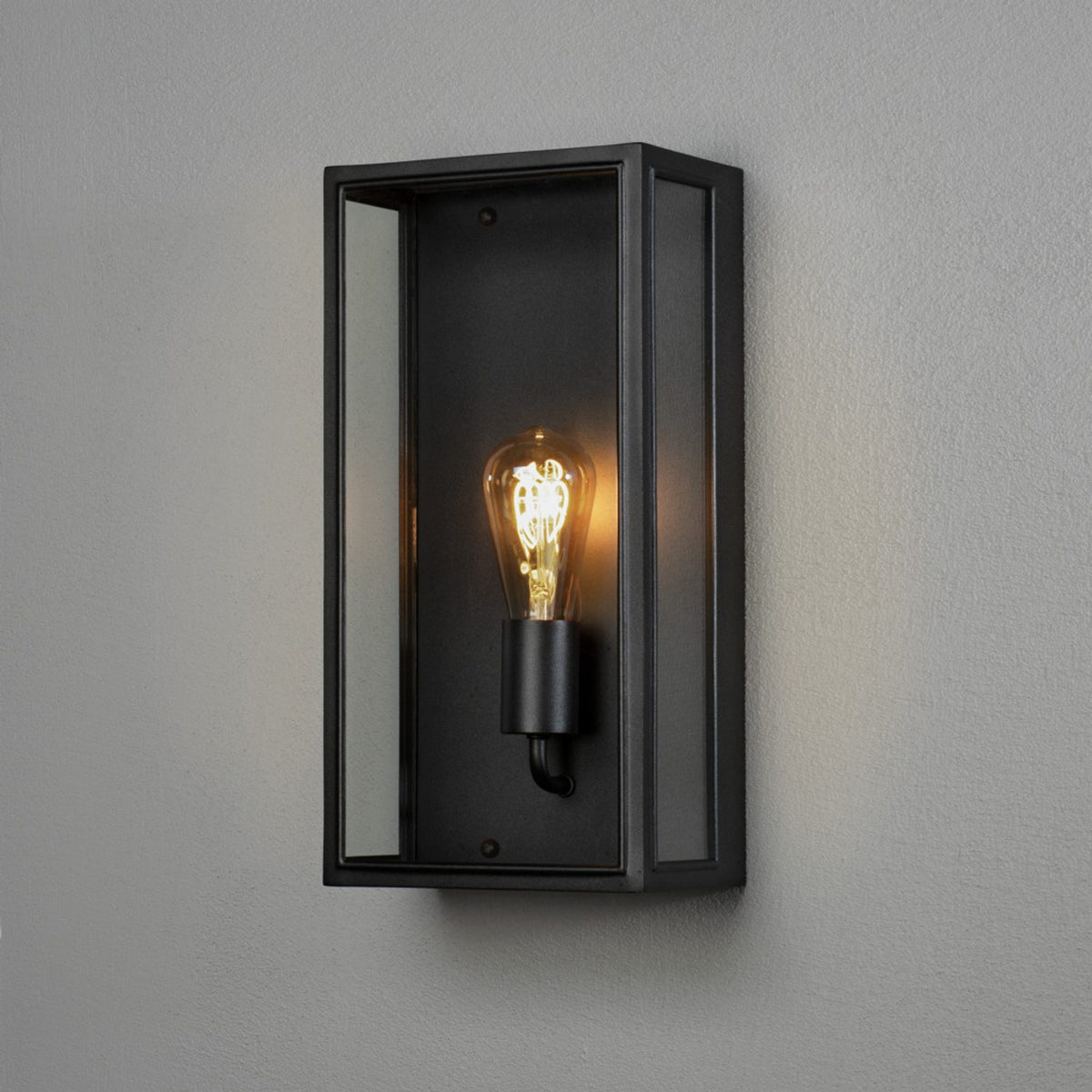 Carpi E27 Vägglampa Ute Svart/Klar, Stor (20.5 cm)