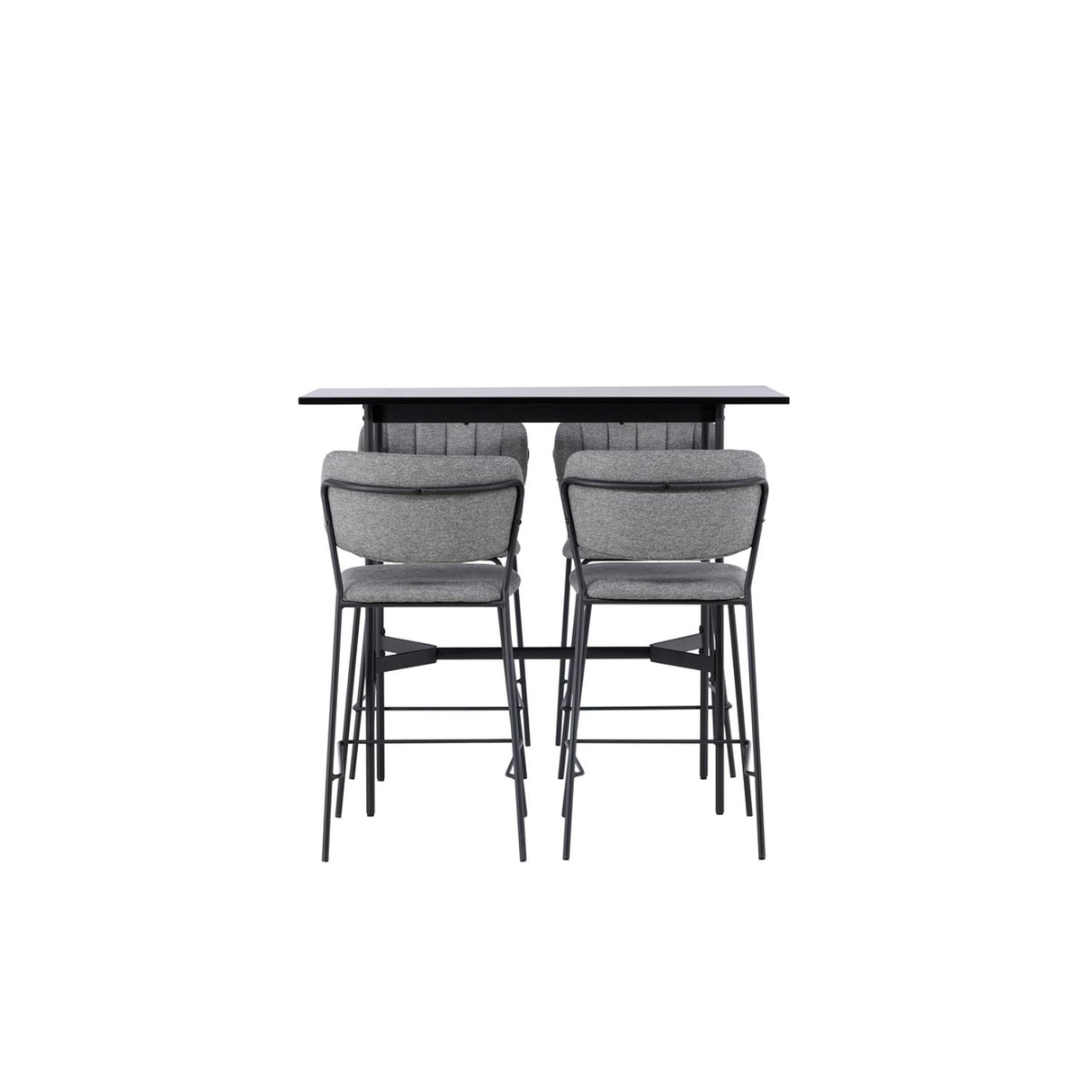 Rax, Bell Rektangulär matgrupp Svart,Grå, Svart, 120 x 60