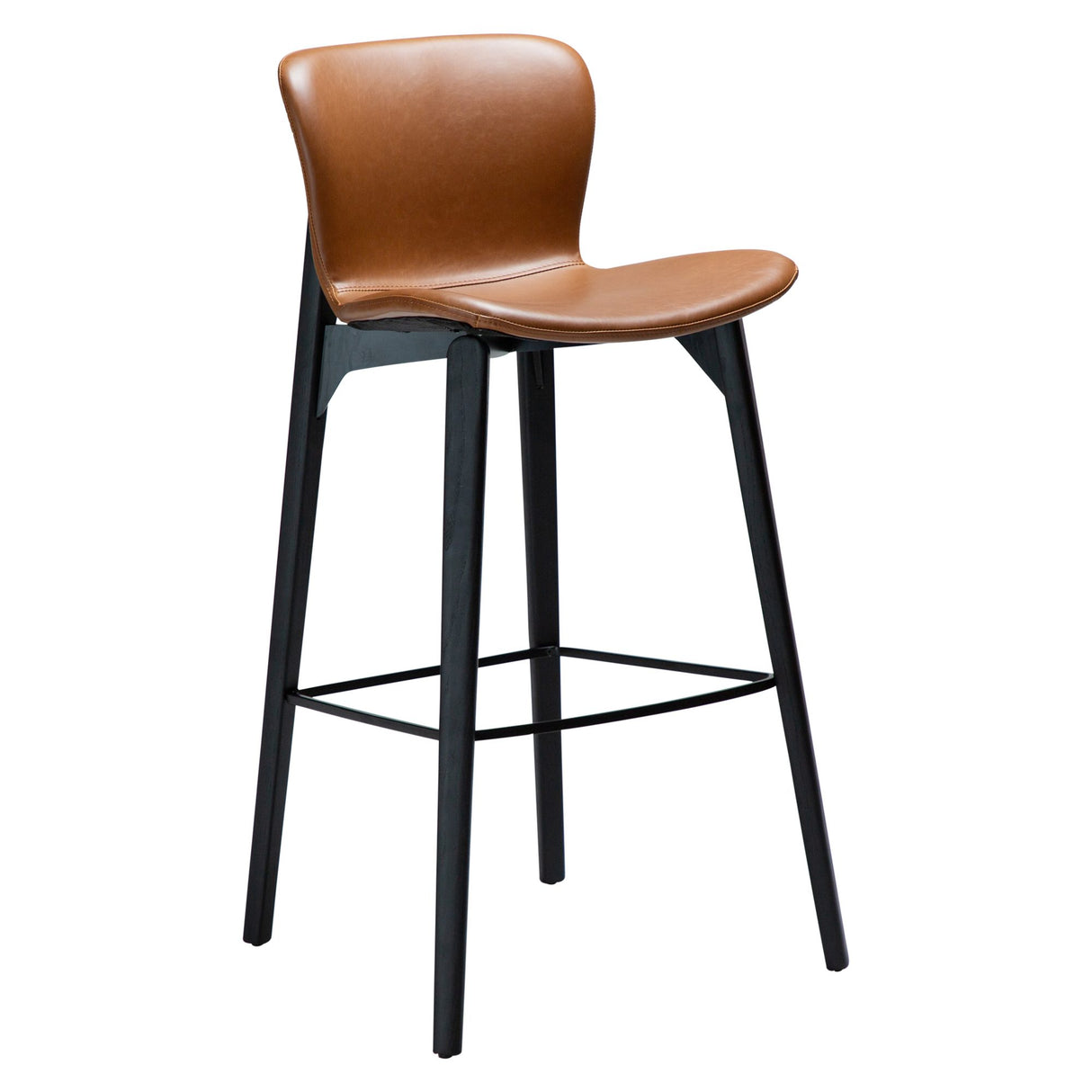 Paragon Barstol Vintage Light Brown Art.Leather, Black 75 cm