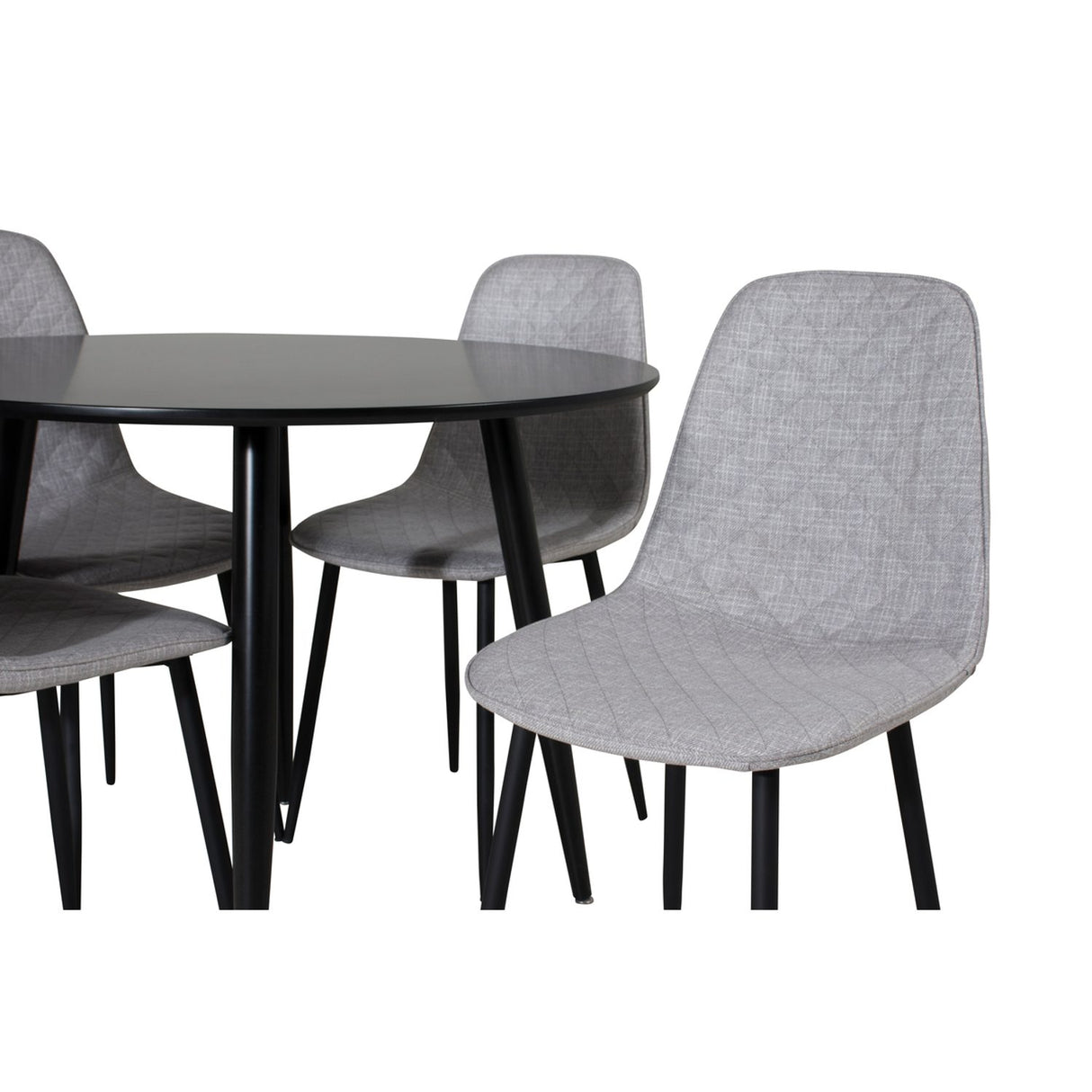 Plaza, Polar Rund matgrupp Svart,Grå, Svart, ⌀100