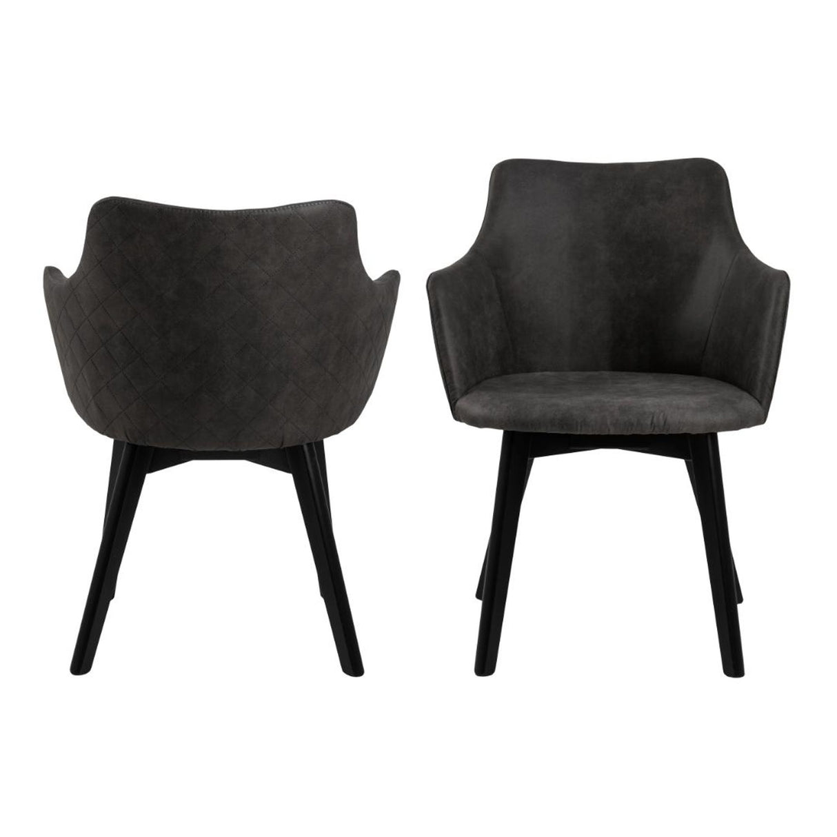 Bella Karmstol Preston tyg/Antracit