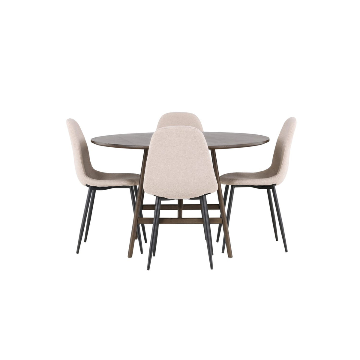 Kaseidon, Polar Rund matgrupp Beige, svart, Mörkbrun, ⌀100