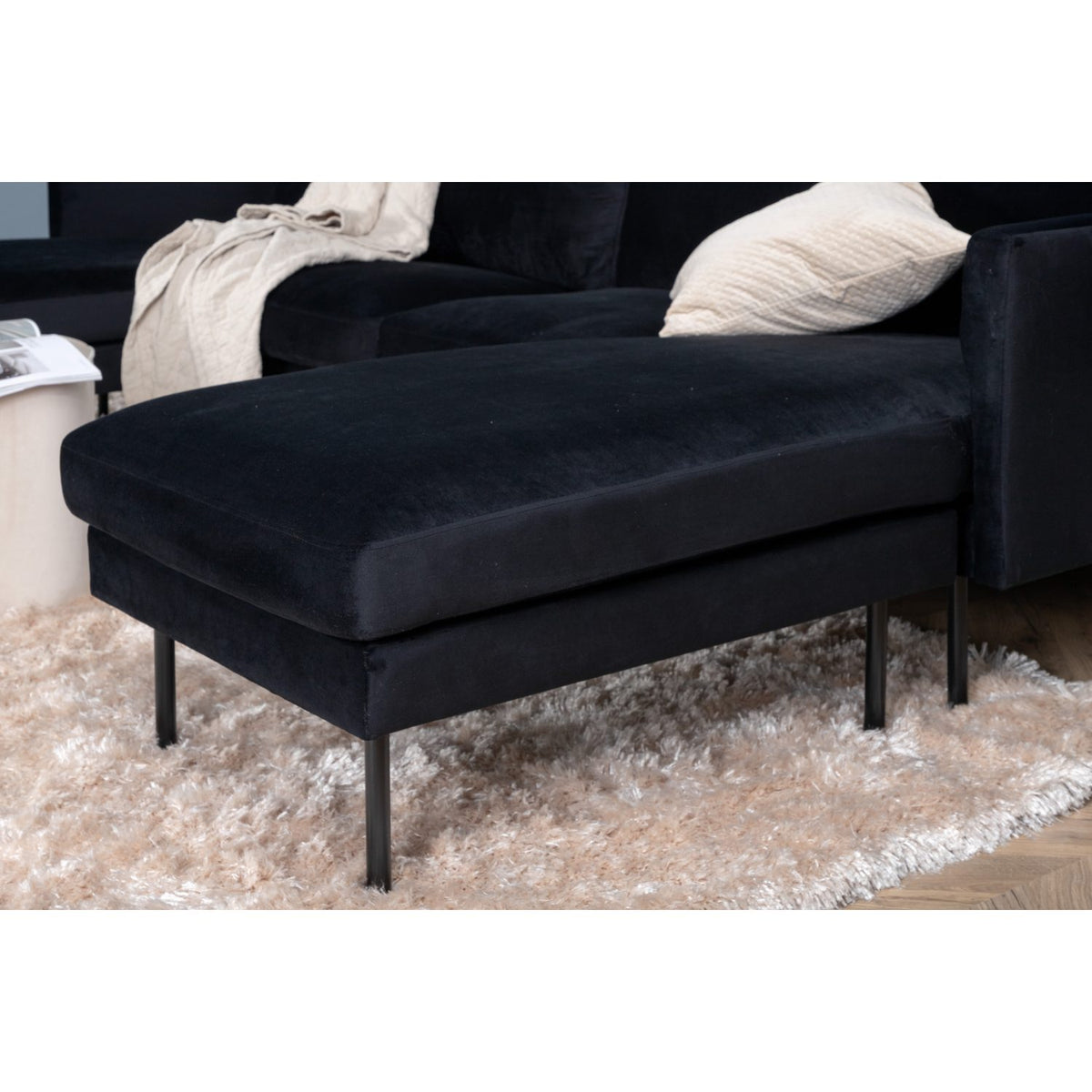 Zoom Schäslongsoffa Svart