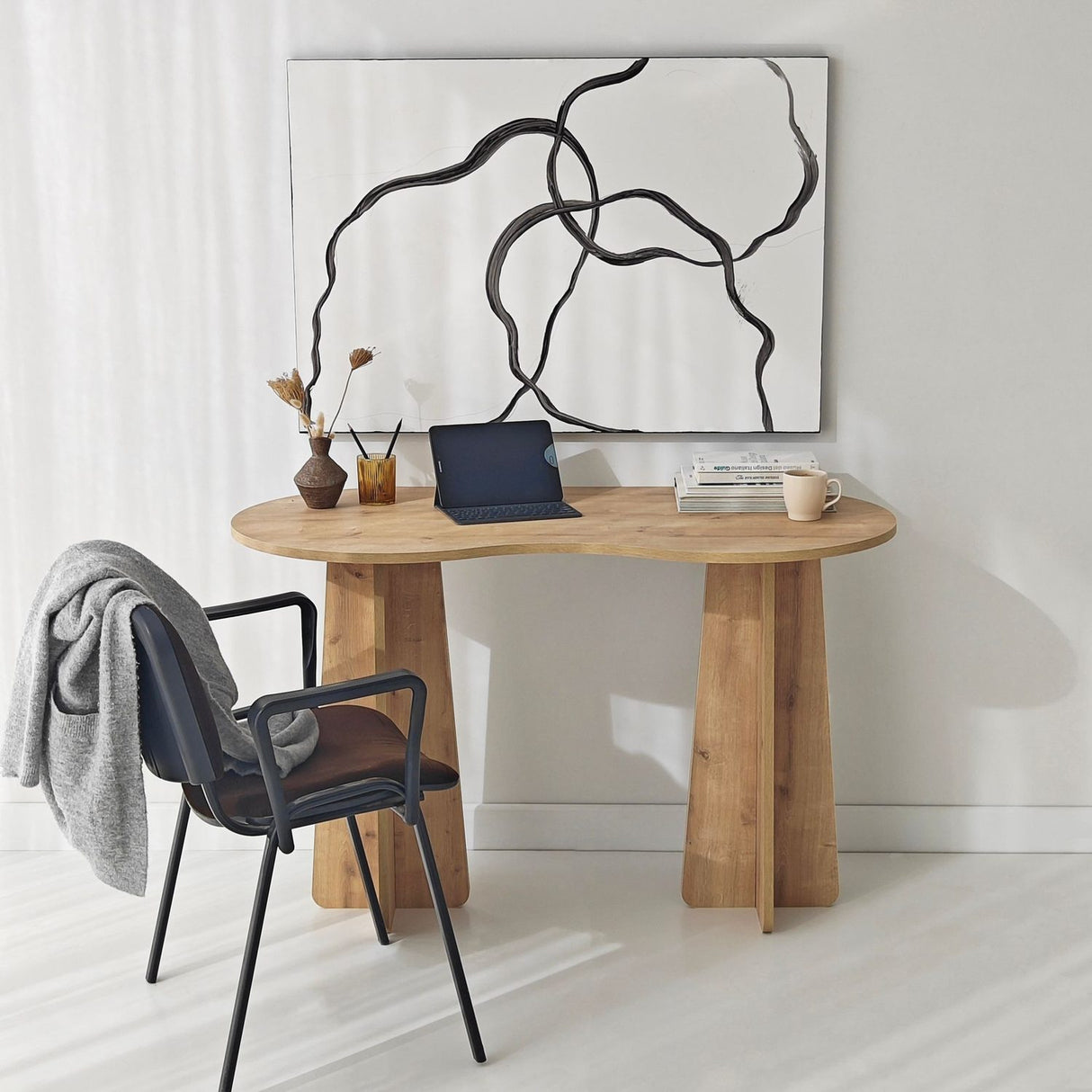Nicosia (120 x 75 x 60 cm) Skrivbord Sapphire Oak