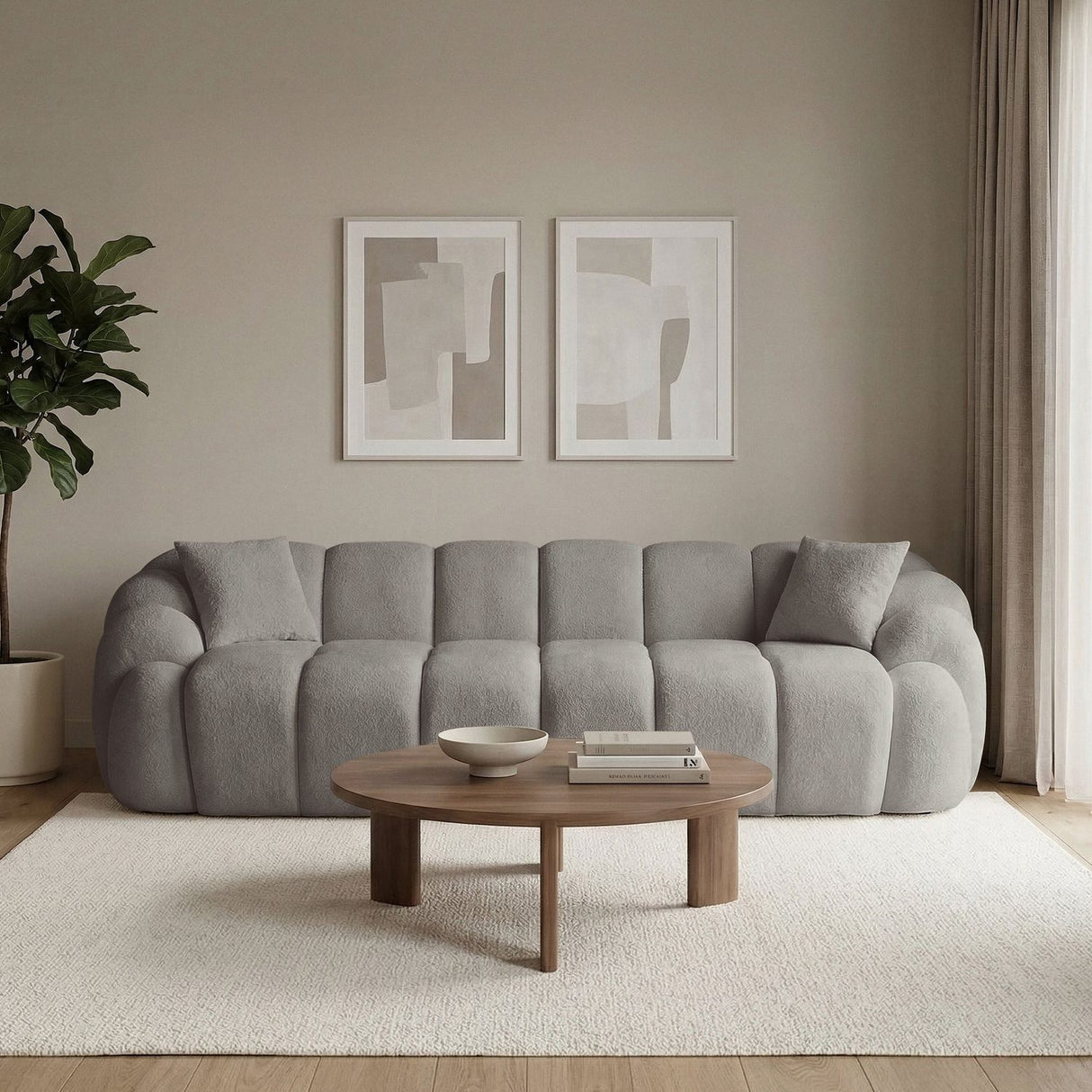 Octavio (268 x 70 x 80 cm) 4-sits soffa Grå