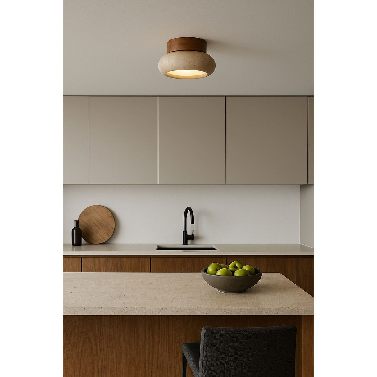 Skopje-S (H 9 cm) Ek beige Vägglampa