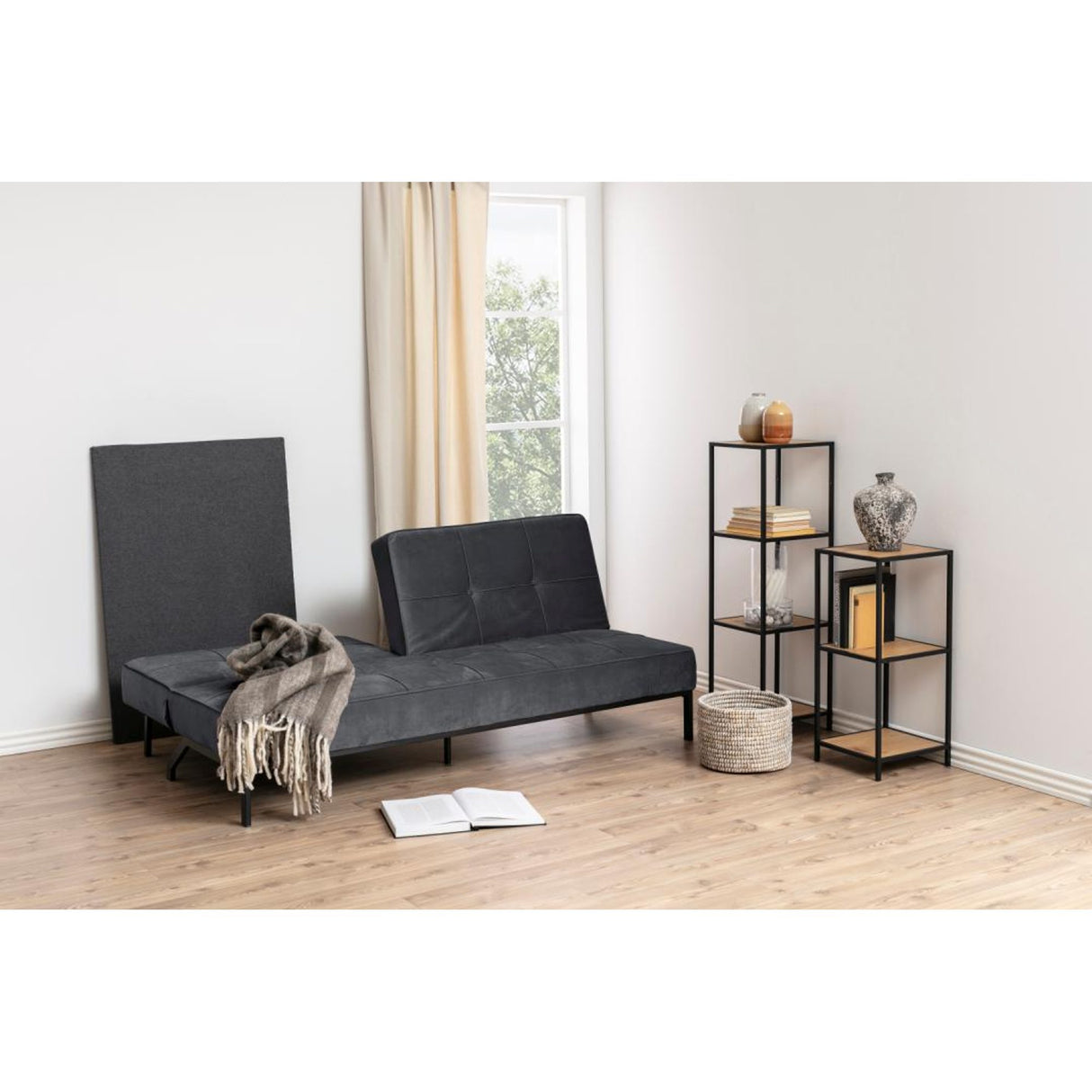 Reese Bäddsoffa Vic tyg Mörkgrå