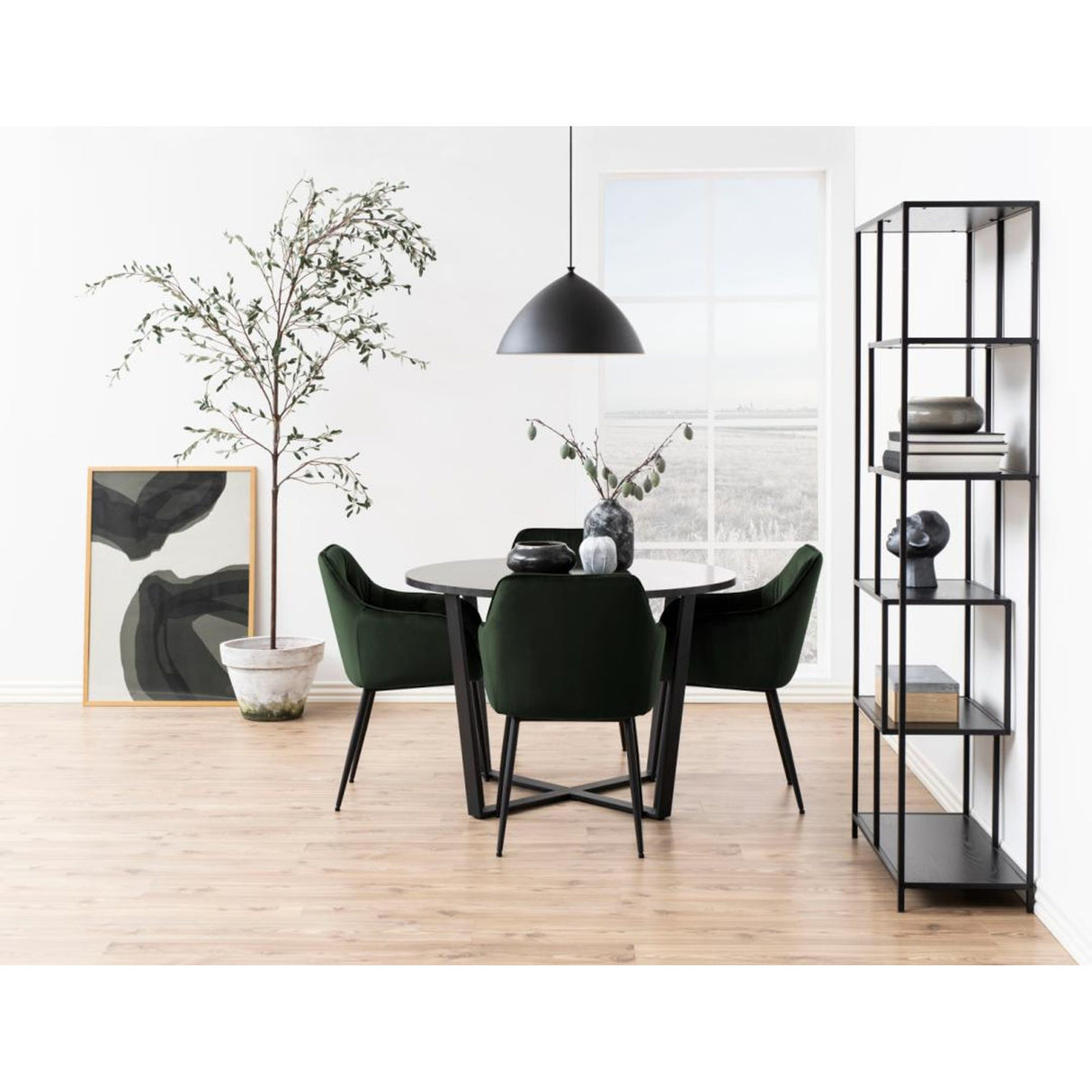 Toulon Karmstol Vic tyg Skogsgrön