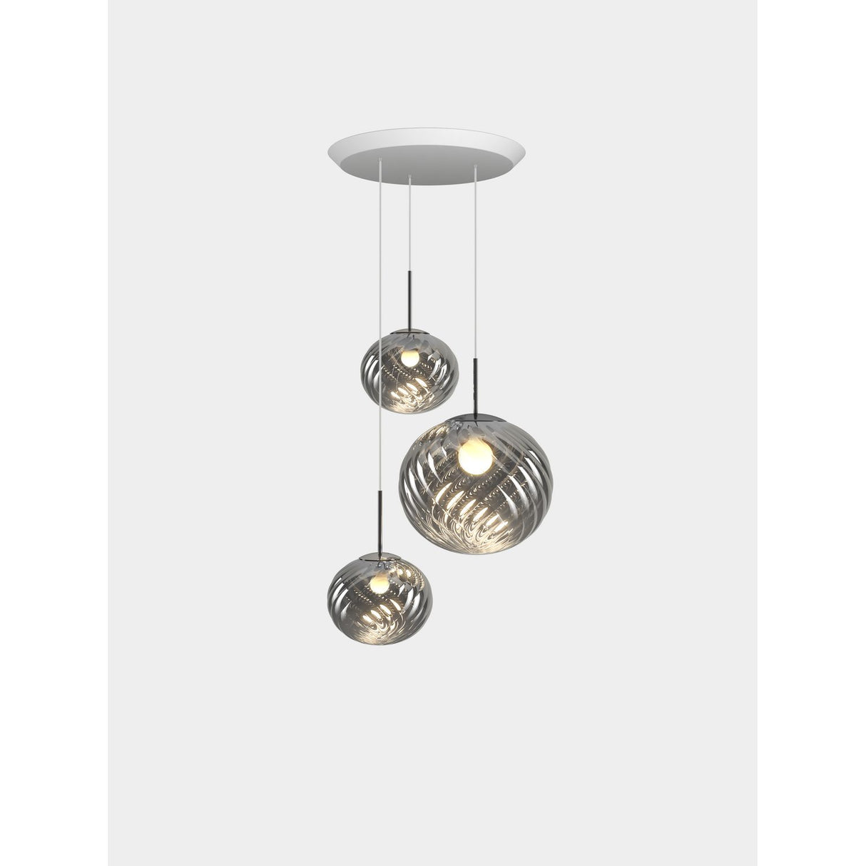 Whirl Trio Round Pendelsystem Silver