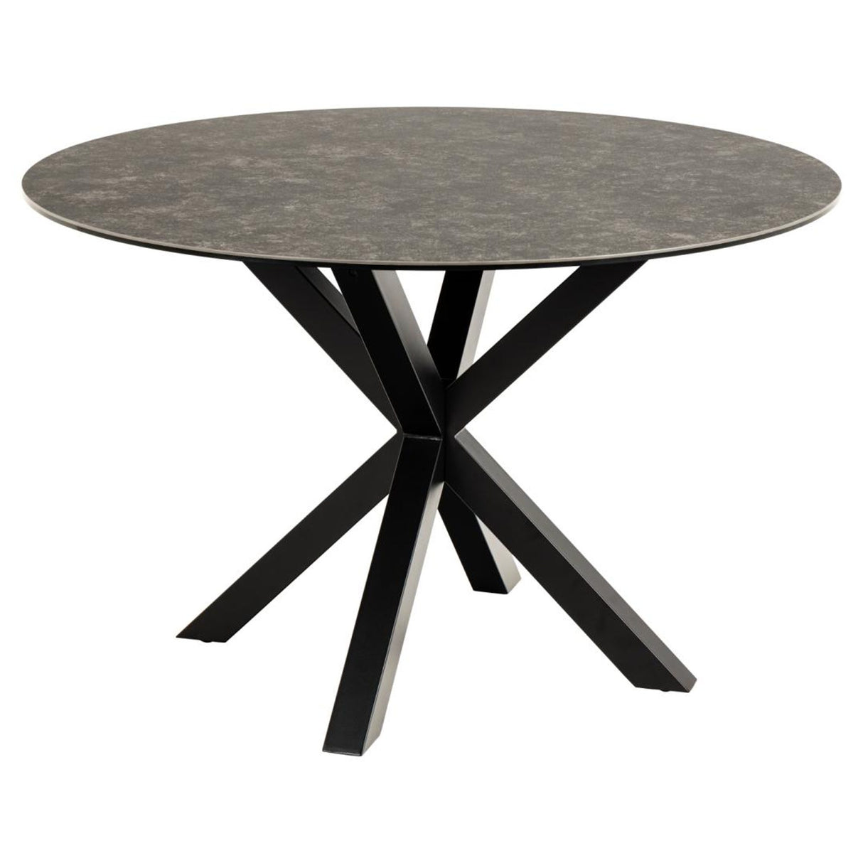Verdun Matbord Rund 119 cm Svart Keramik