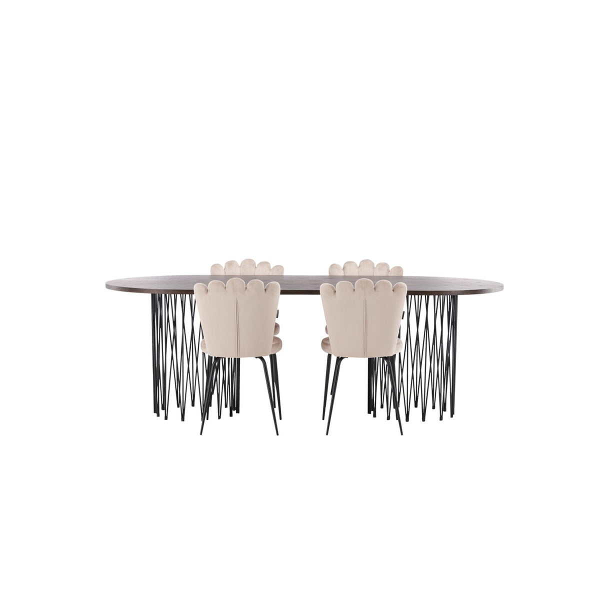 Stone, Limhamn Oval matgrupp Beige, Mocka, 4st