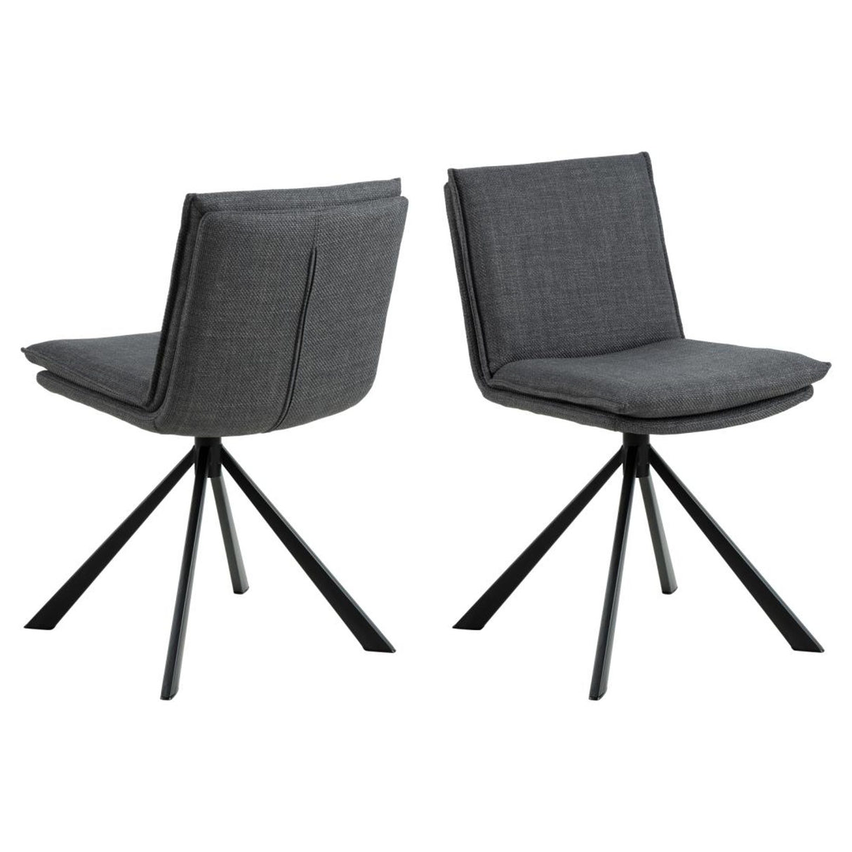 Cranston Matstol Basel tyg Mörkgrå