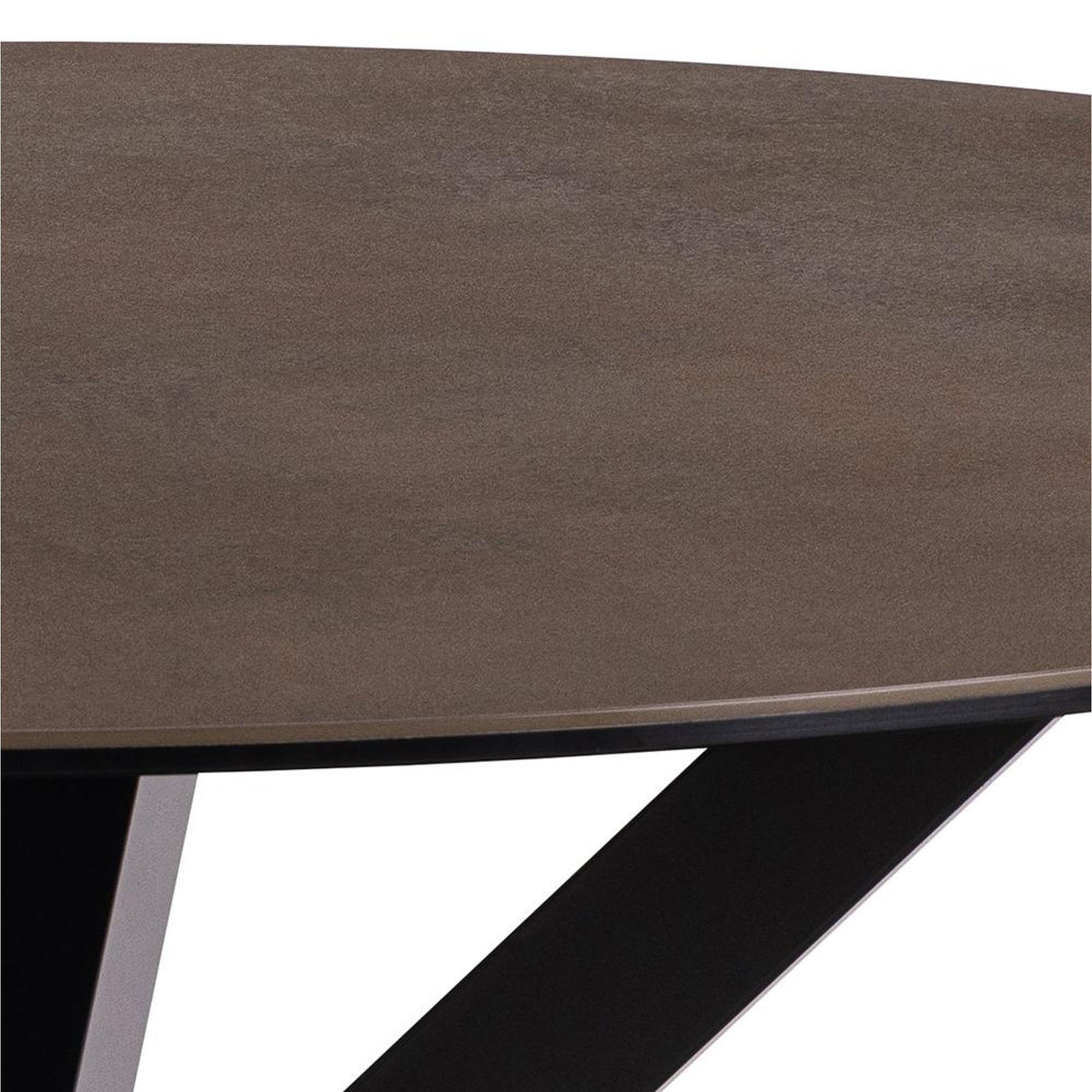 Verdun Matbord Rund 119 cm Rostbrun Keramik