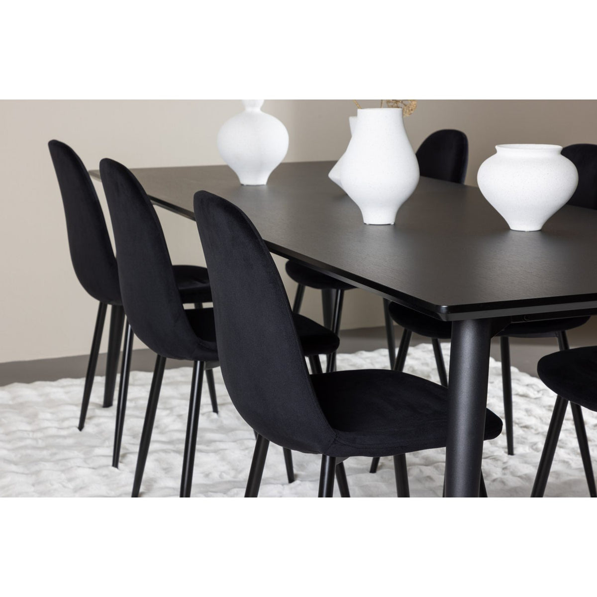 Ellis, Polar Rektangulär matgrupp Svart, Svart, 230 x 85