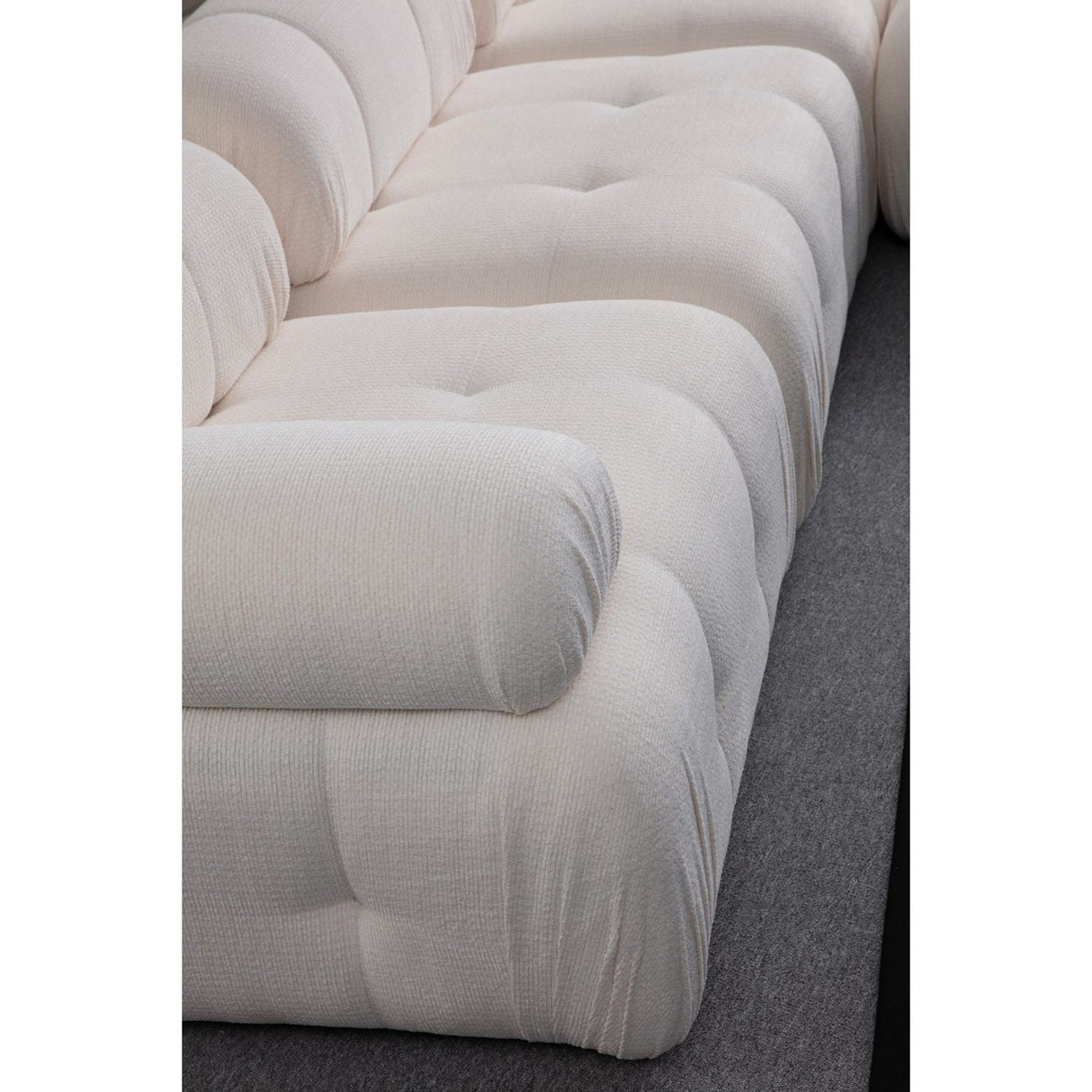 Colombo 3 (290-160 x 95 x 75 cm) Hörnsoffa Vit