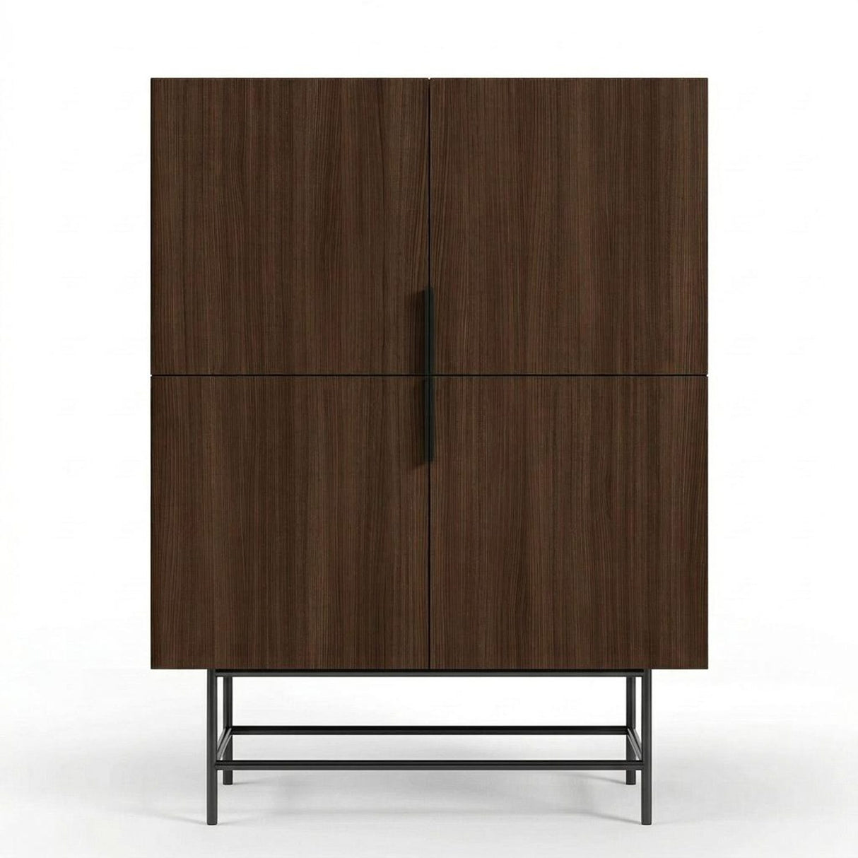 Edinburgh (100 x 128 x 40 cm) Sideboard Milano valnöt svart