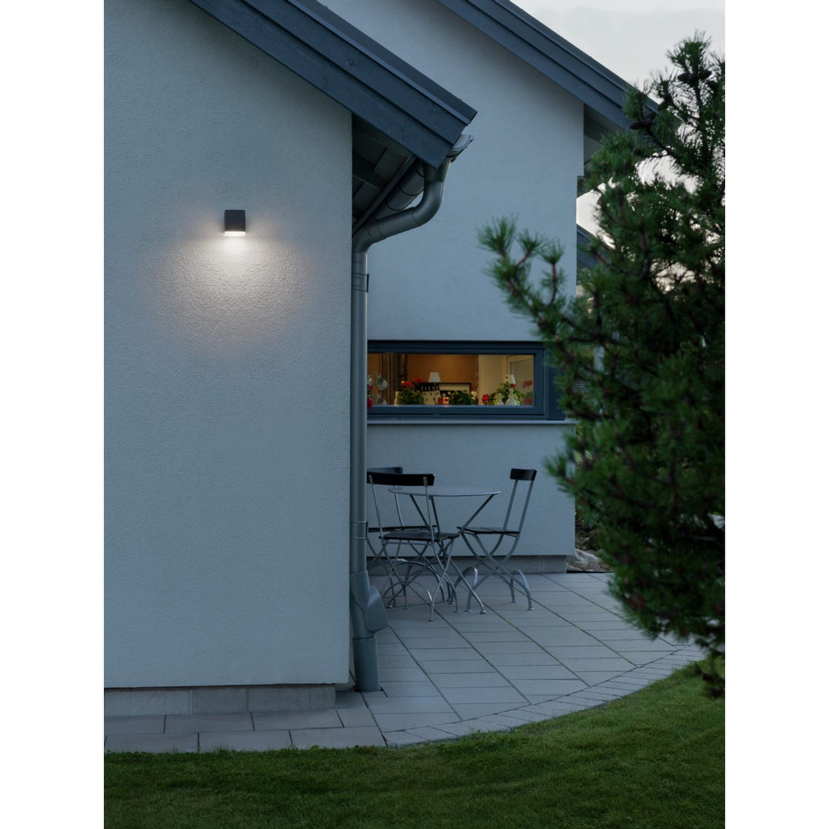Monza HP-LED 6W Mörkgrå Vägglampa Ute