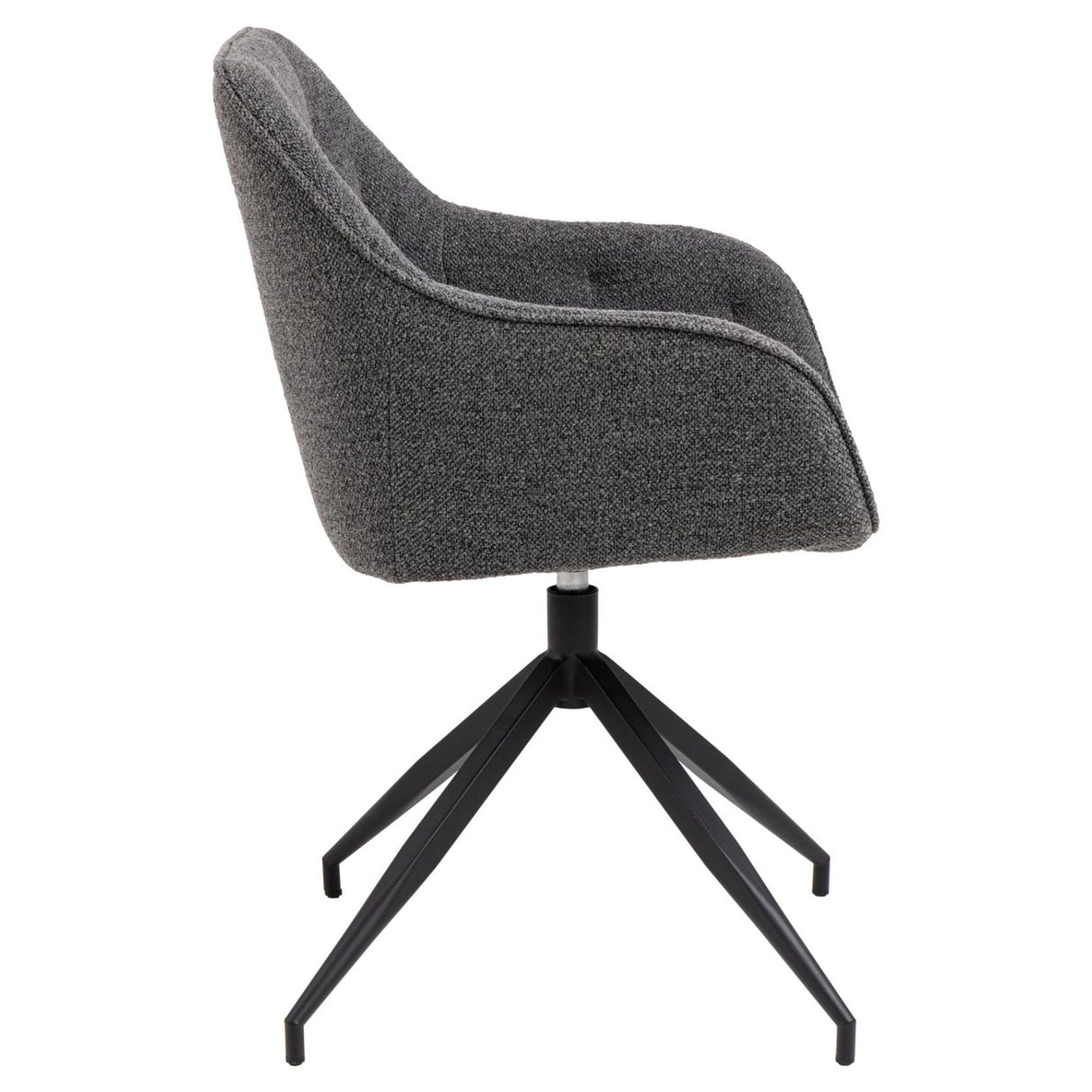 Toulon Karmstol Snurr Monza tyg Antracit