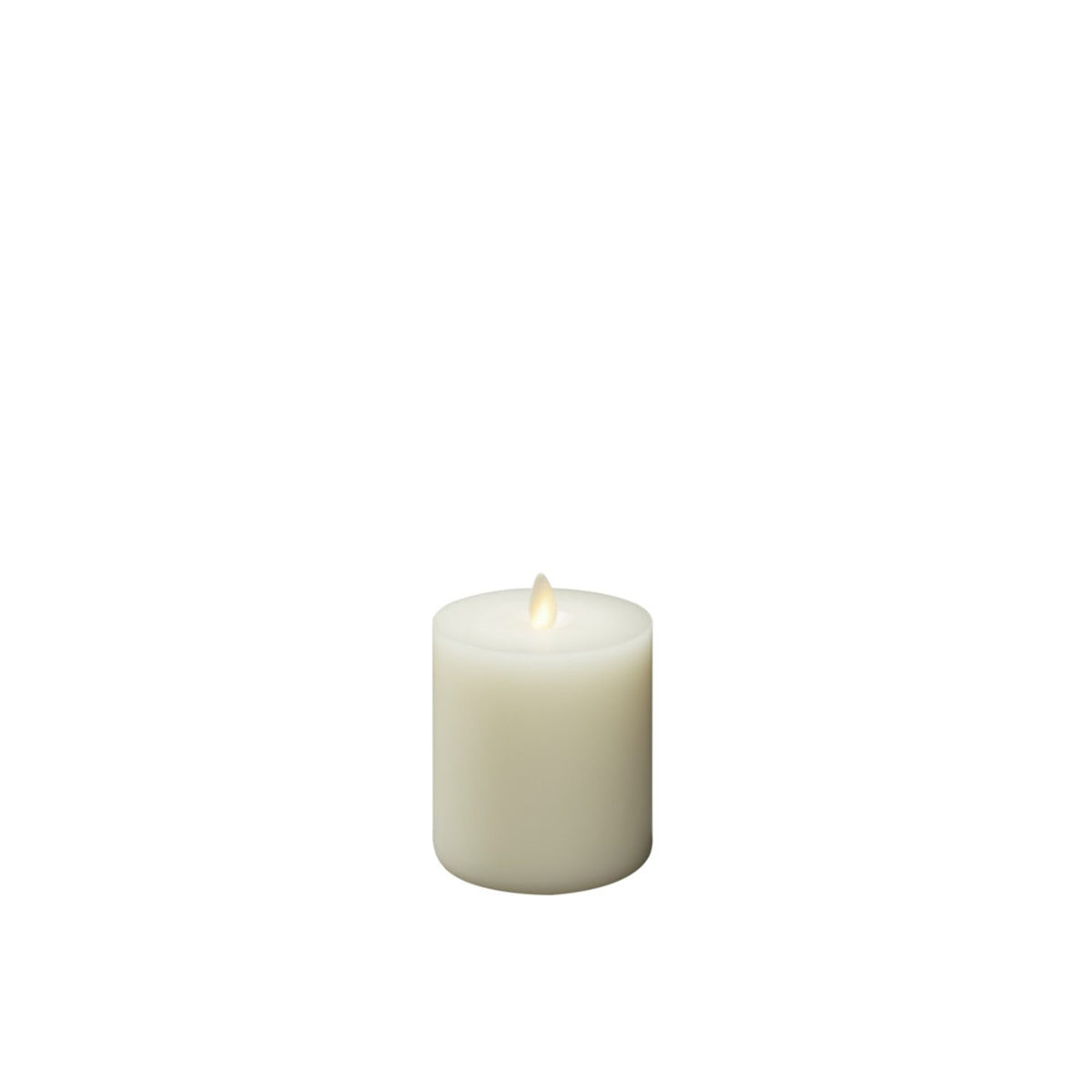 Vaxljus gräddvitt, varmvit LED 2xC Dekorationsljus El 8,1x10,1 cm