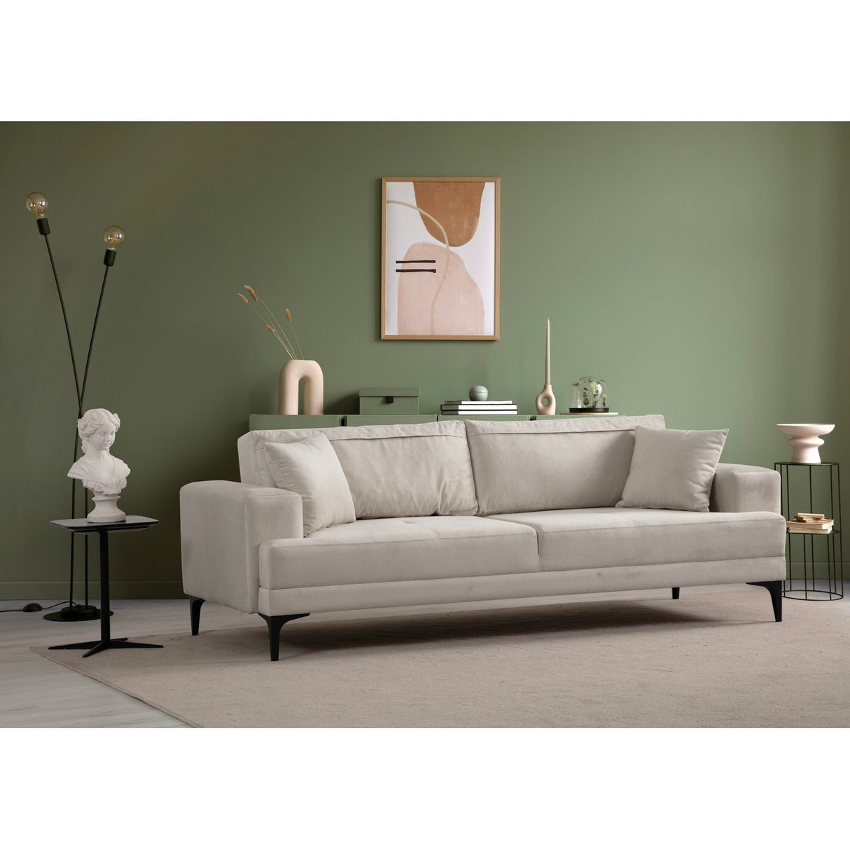 Harare 3-sits (234 x 100 x 78 cm) 3-sitssoffa Ecru