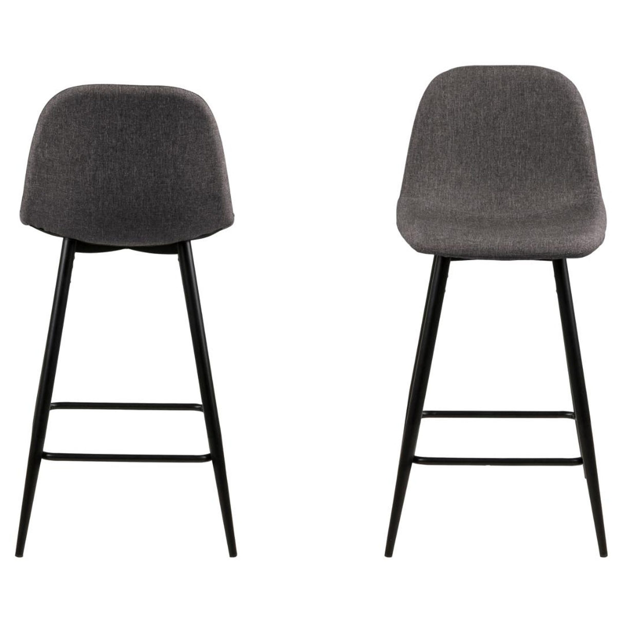 Wilma Barstol Låg Sawana tyg Grå