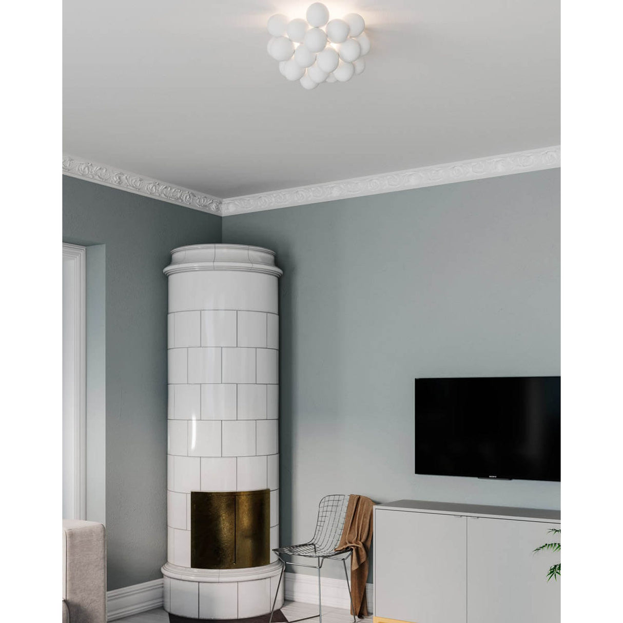 Gross Plafond 50 cm Vit matt