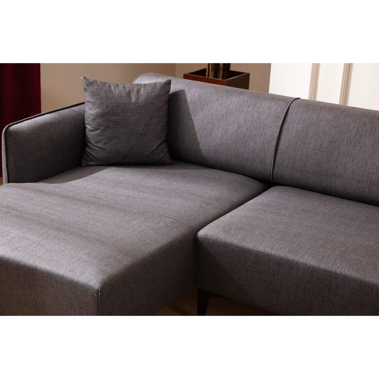 Belissimo (140-270 x 95 x 67 cm) Hörnsoffa Mörkgrå, Vänster