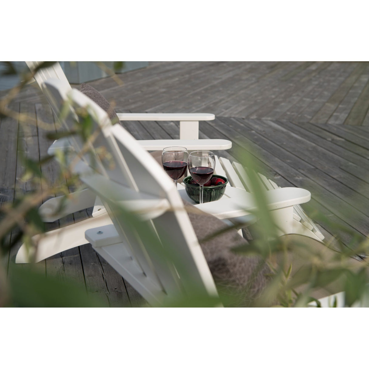 Tennessee Utesidobord Ø50 cm Vit