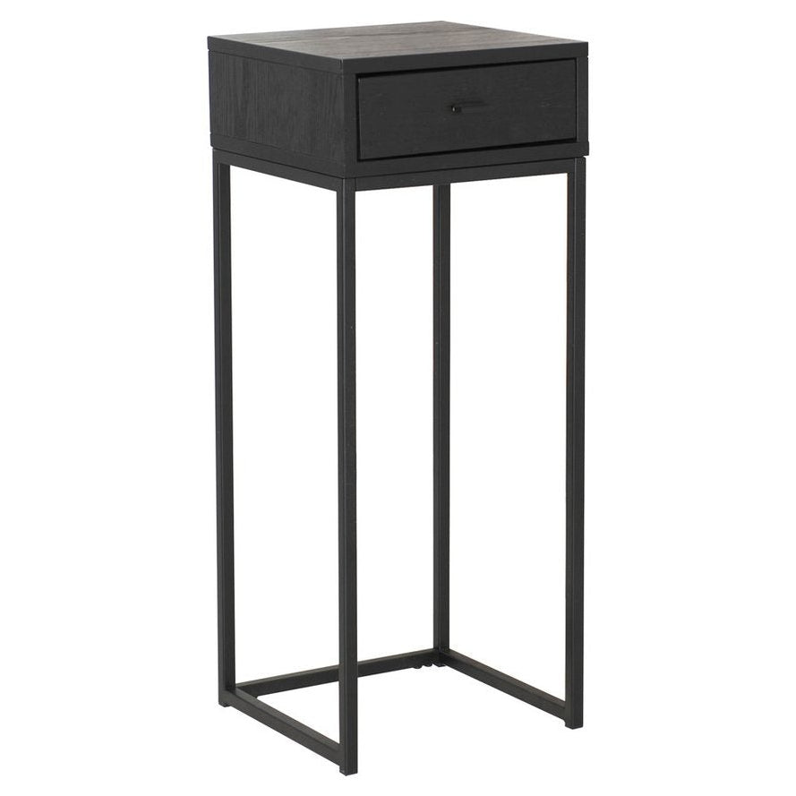 Regal Sängbord Svartlackad Ask, 75 cm