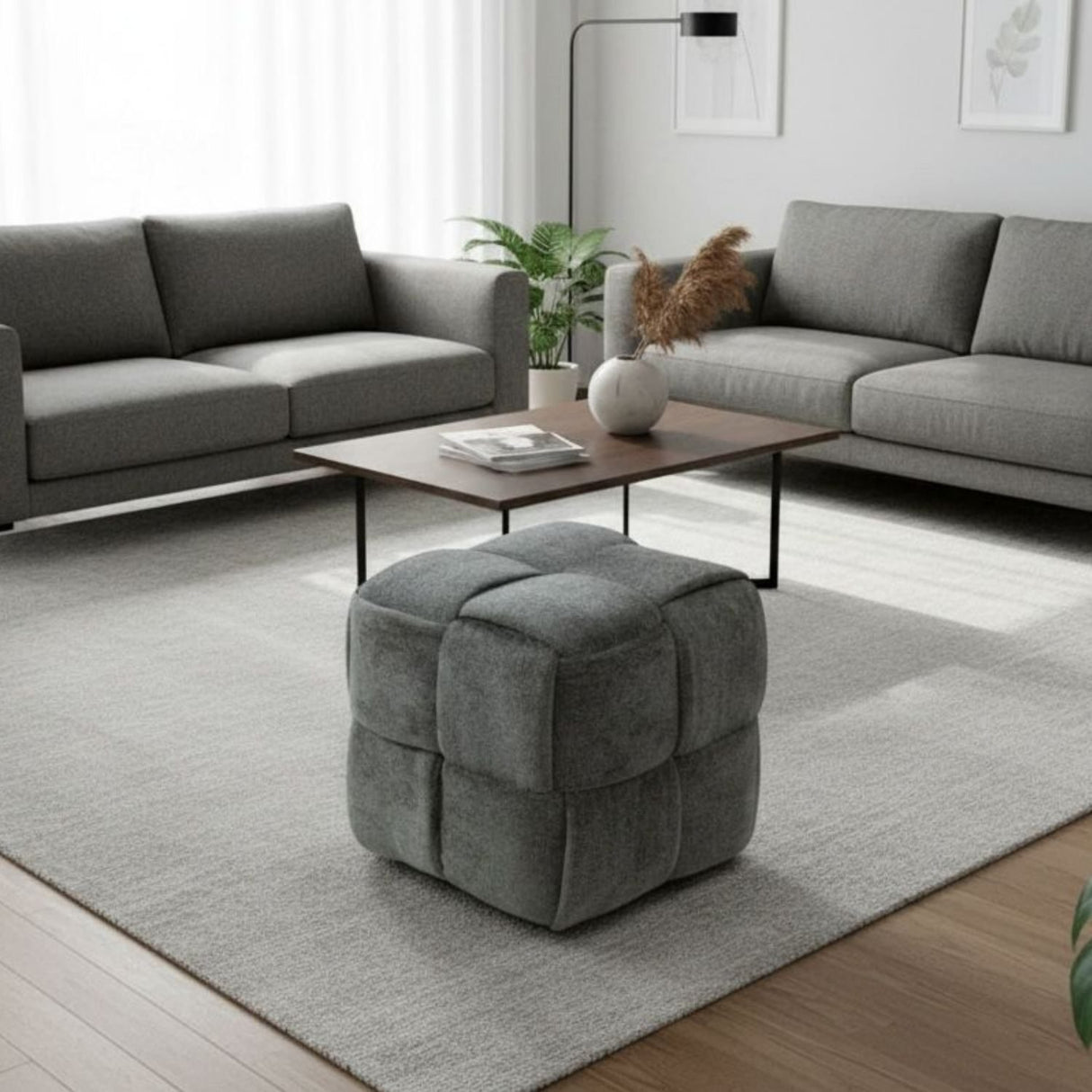 Vios Sittpuff Grå