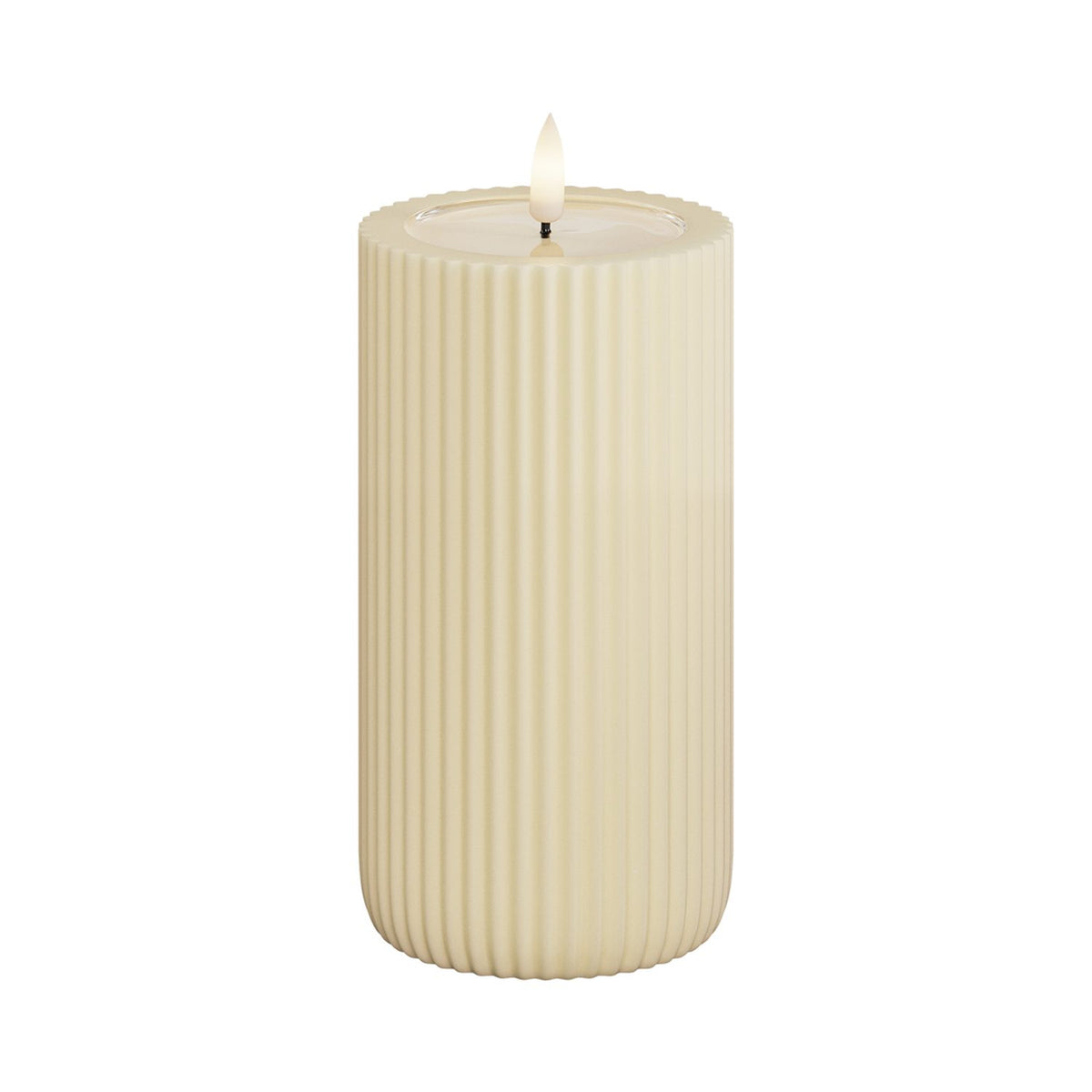 Unique led blockljus stripe cream LED-blockljus 8x15 cm