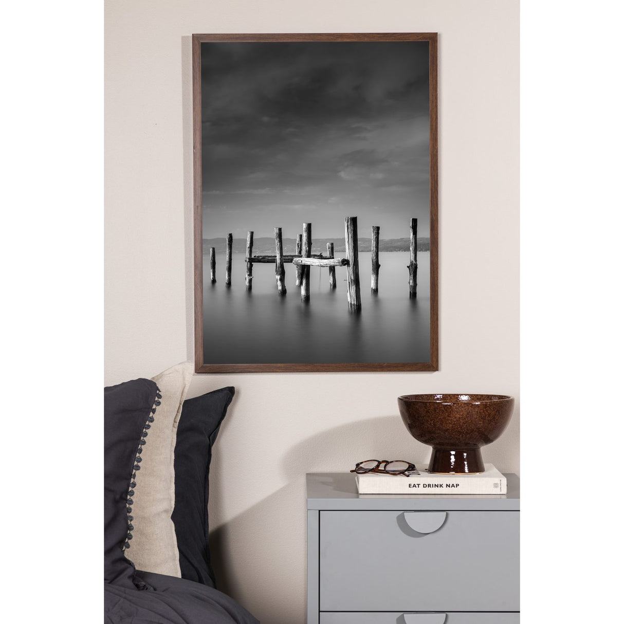 Hav Poster Grå, 30 x 40 cm