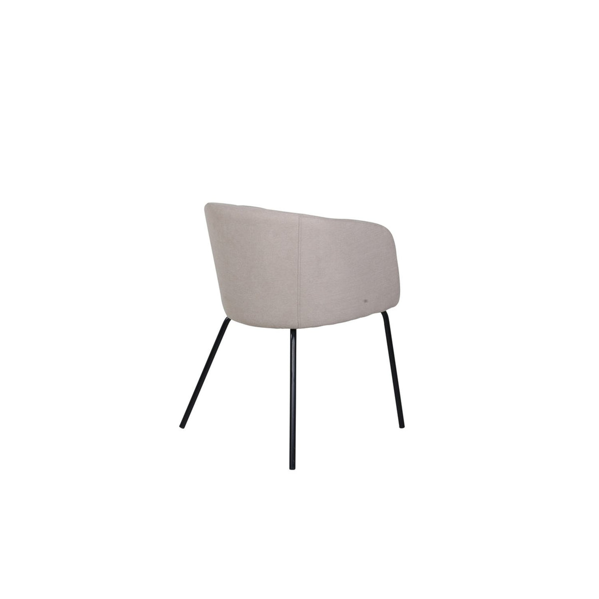 Berit Matstol Beige,Svart, Polyesterlinne, 55 x 78 x 55