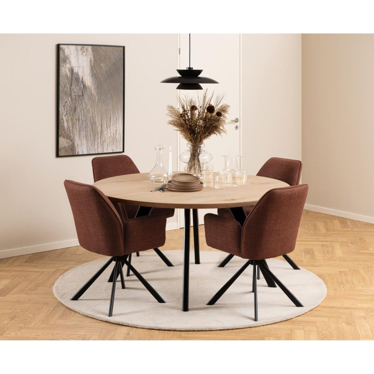 Bayonne Karmstol Basel tyg Terrakotta