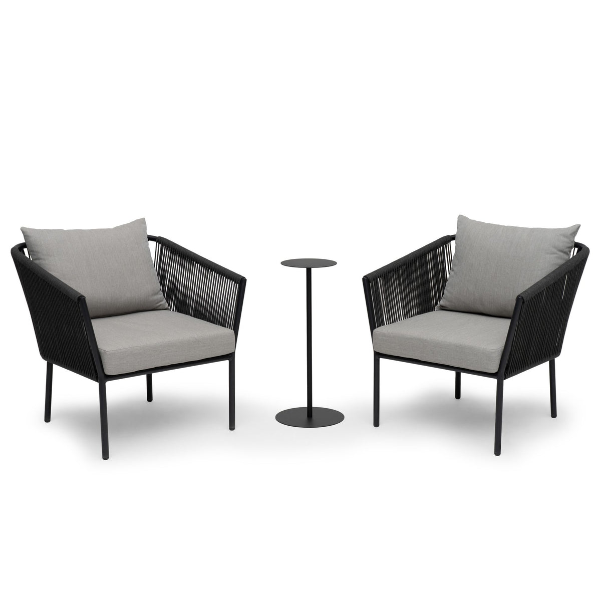 Lersund Utefåtölj Svart/Grå