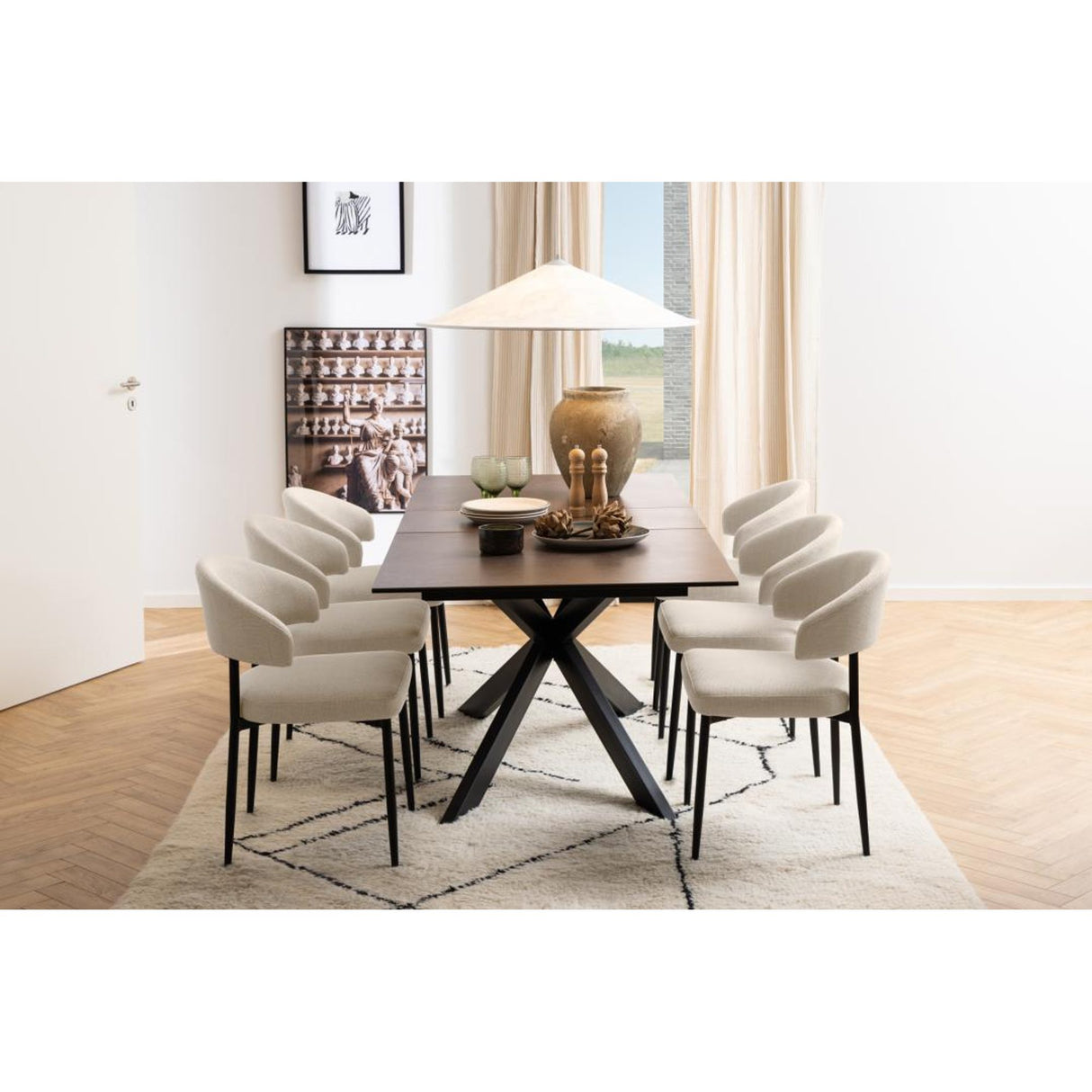 Kaley Matstol Basel tyg Beige