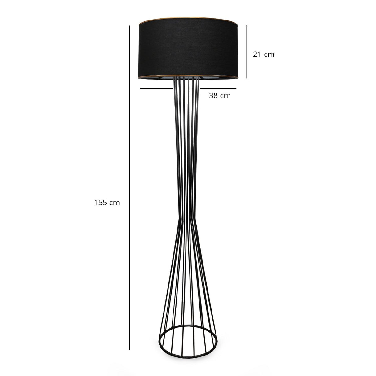 Hobart (21 x 38 cm) svart Golvlampa