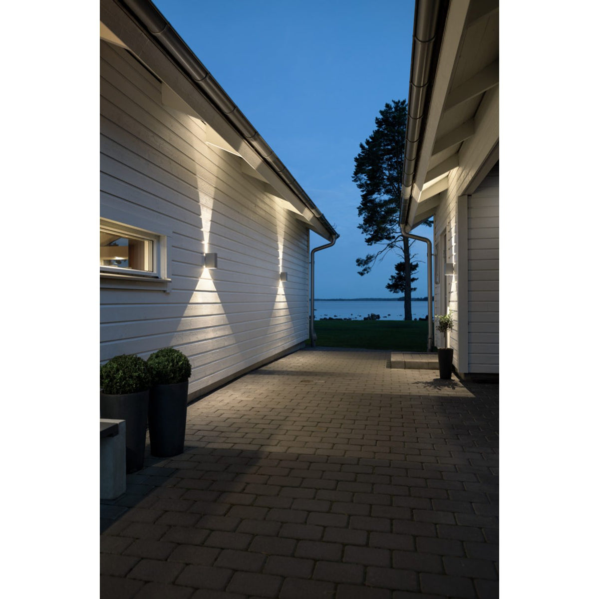 Cremona HP-LED 2x3W 17 cm Vägglampa Ute Grå