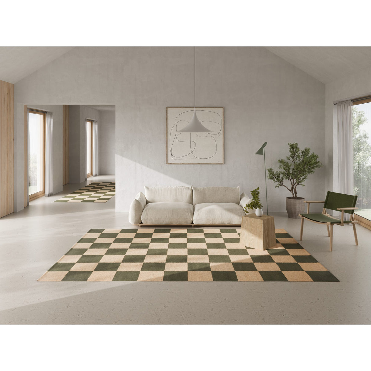 Square Matta Skogsgrön/Natur