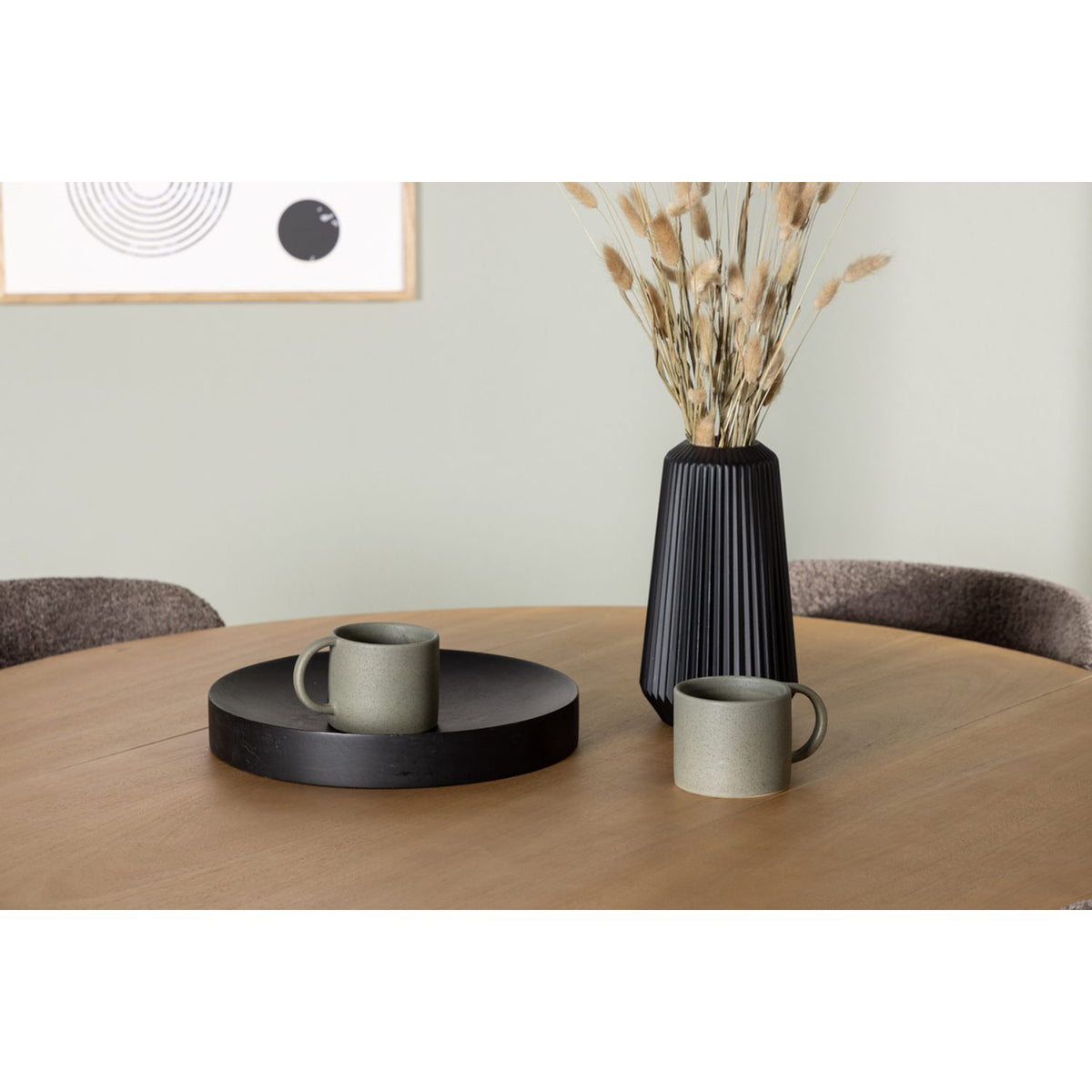 Yakidon, Modesto Rund matgrupp Svart,Brun, Brun, ⌀120