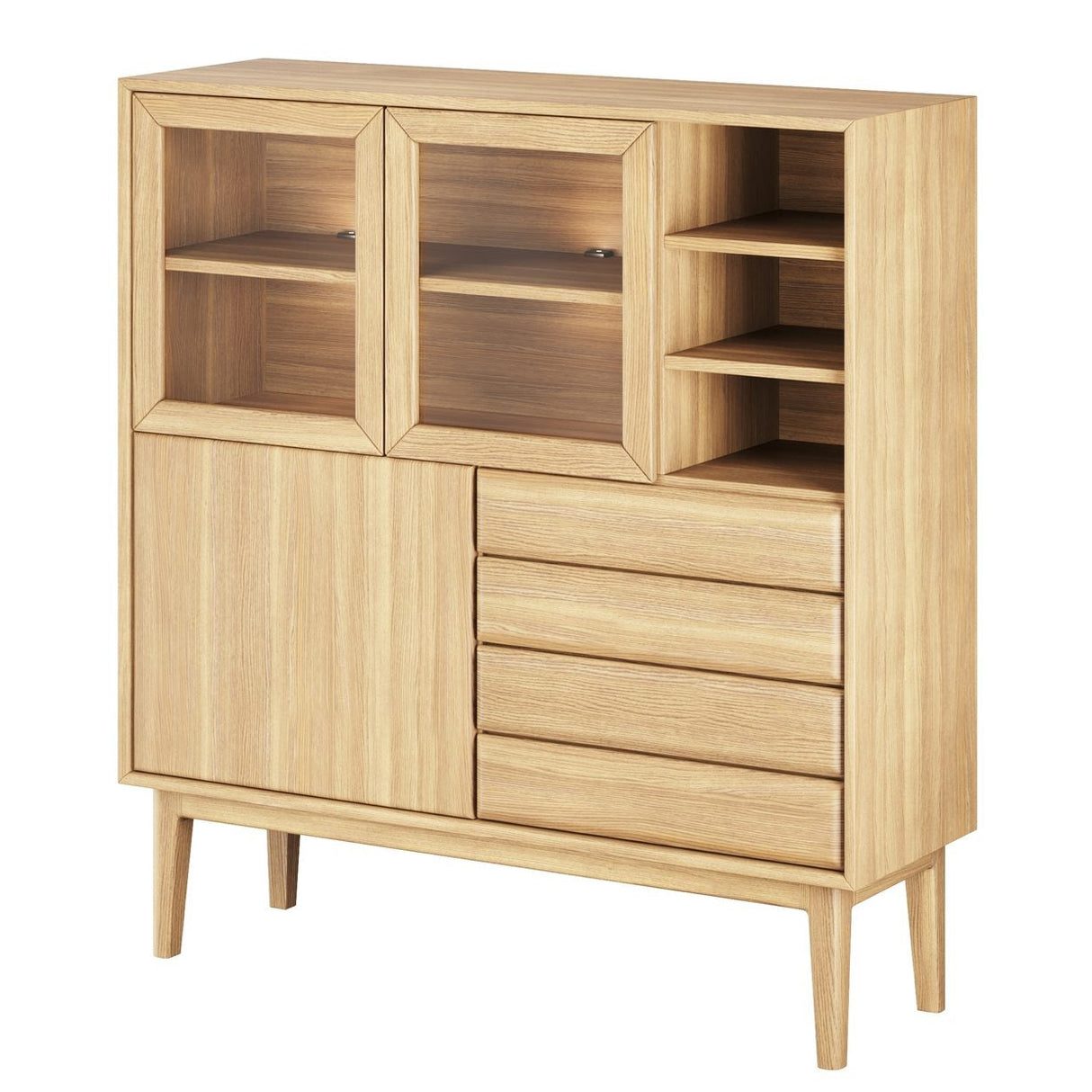 Broholm Solid Högskåp 124x133 cm Oljad Ek