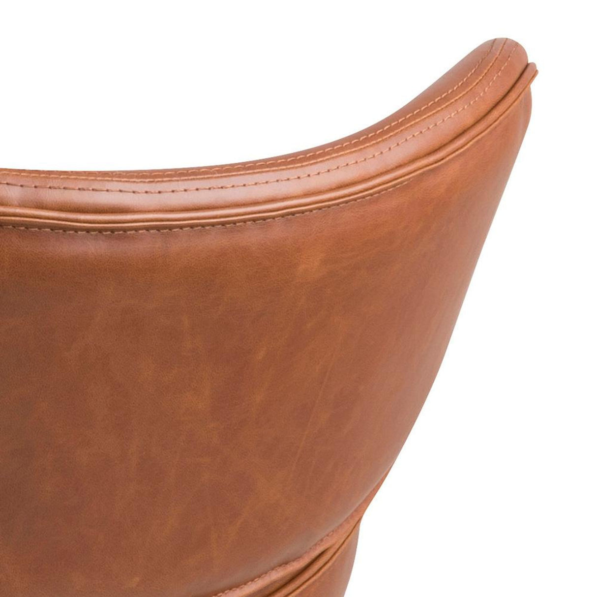 La Condamine Loungefåtölj PU vintage Konjak/Svart