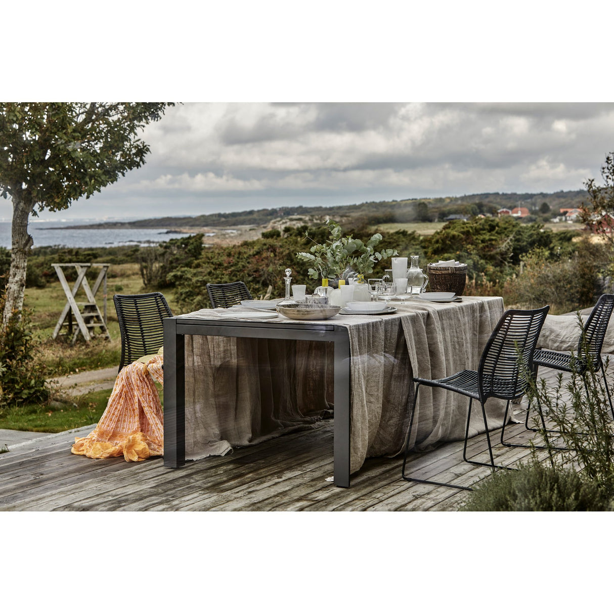 Borgdala Utebord 107x220/340 cm Grå