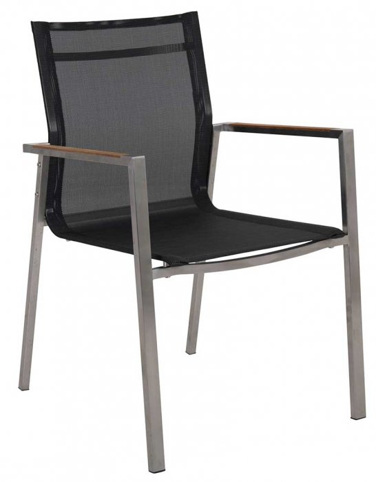 Naos Matgrupp 100x220-320 cm ink 6st Naos Karmstolar Rostfritt/Teak